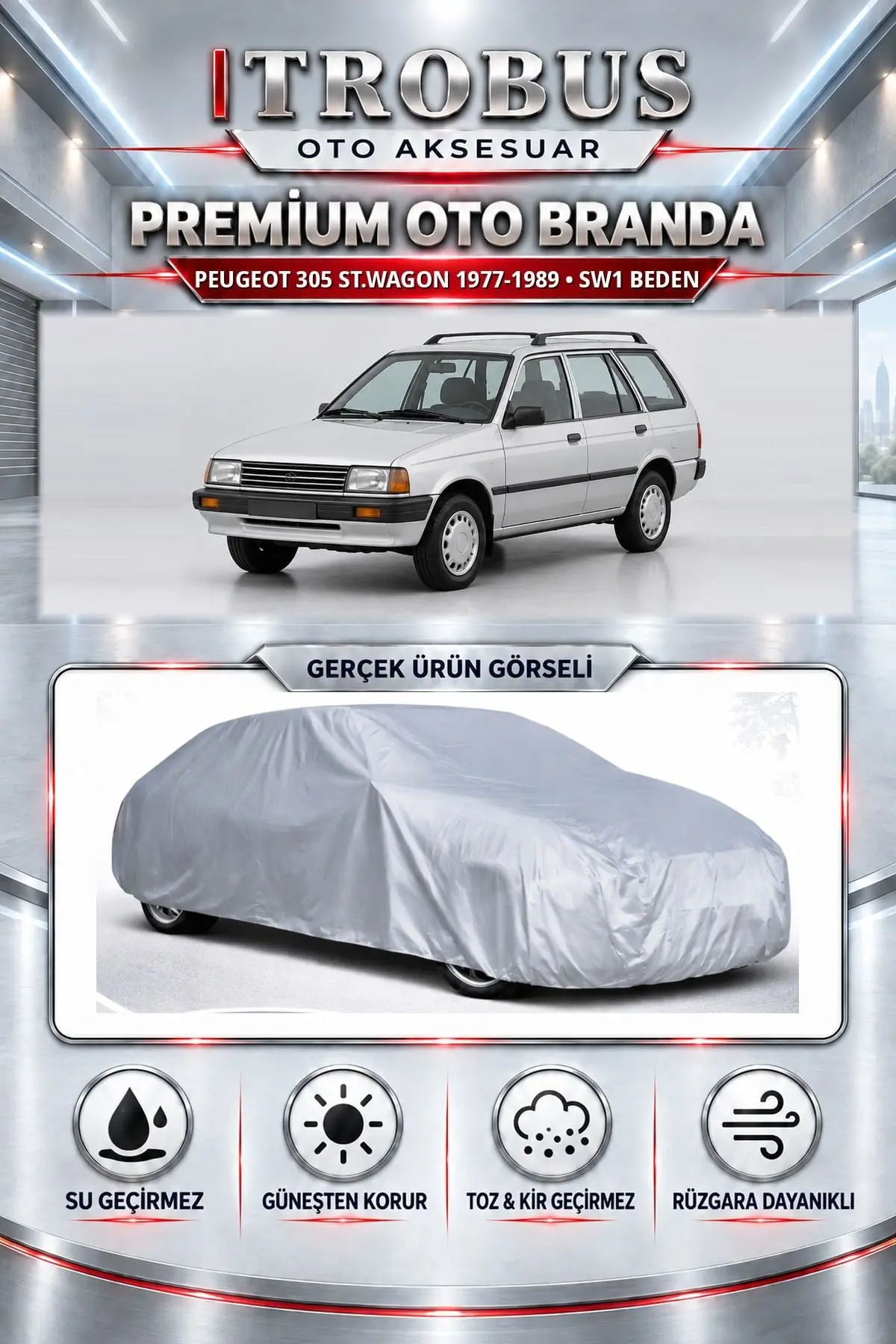 Peugeot 305 St.wagon 1977-1989 Uyumlu Premium Oto Branda – SW1 Beden