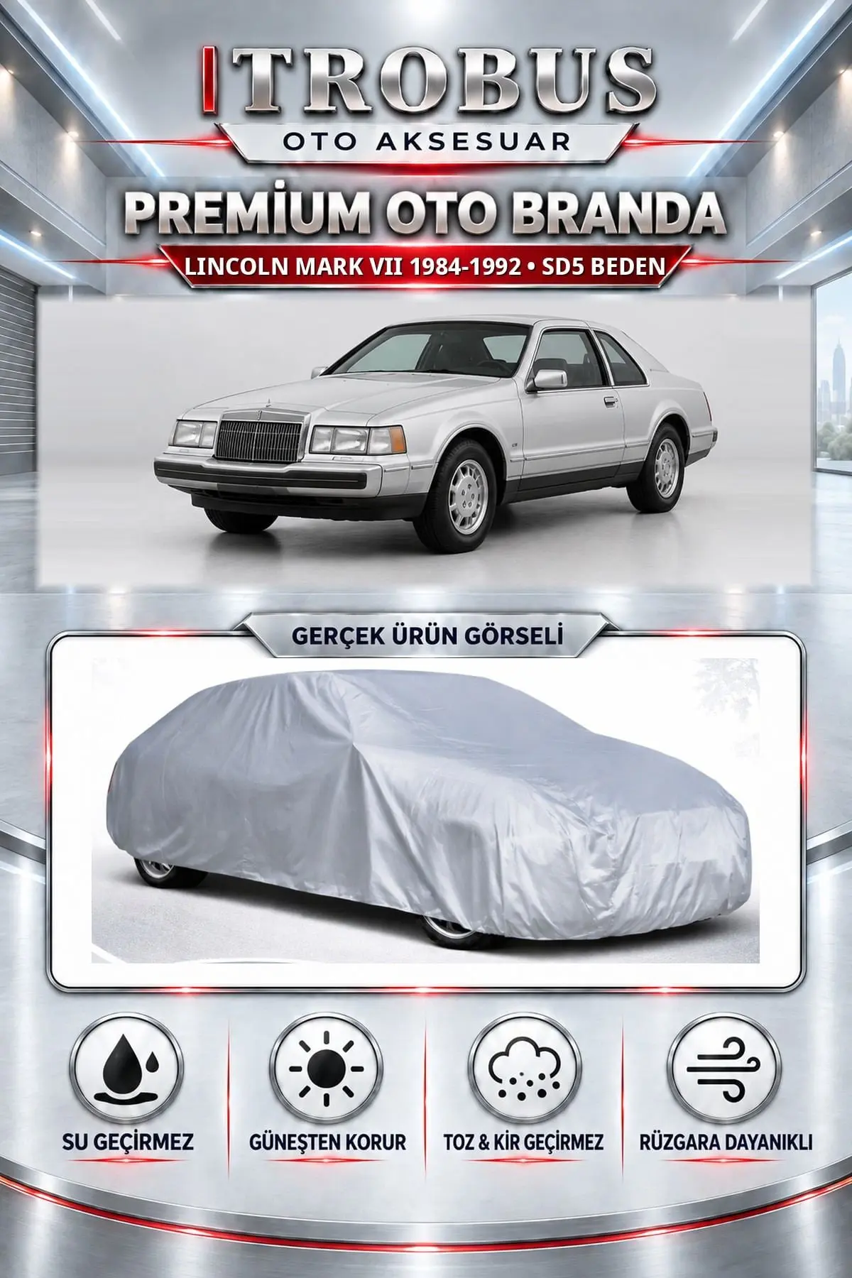 Lincoln Mark VII 1984-1992 Uyumlu Premium Oto Branda – SD5 Beden