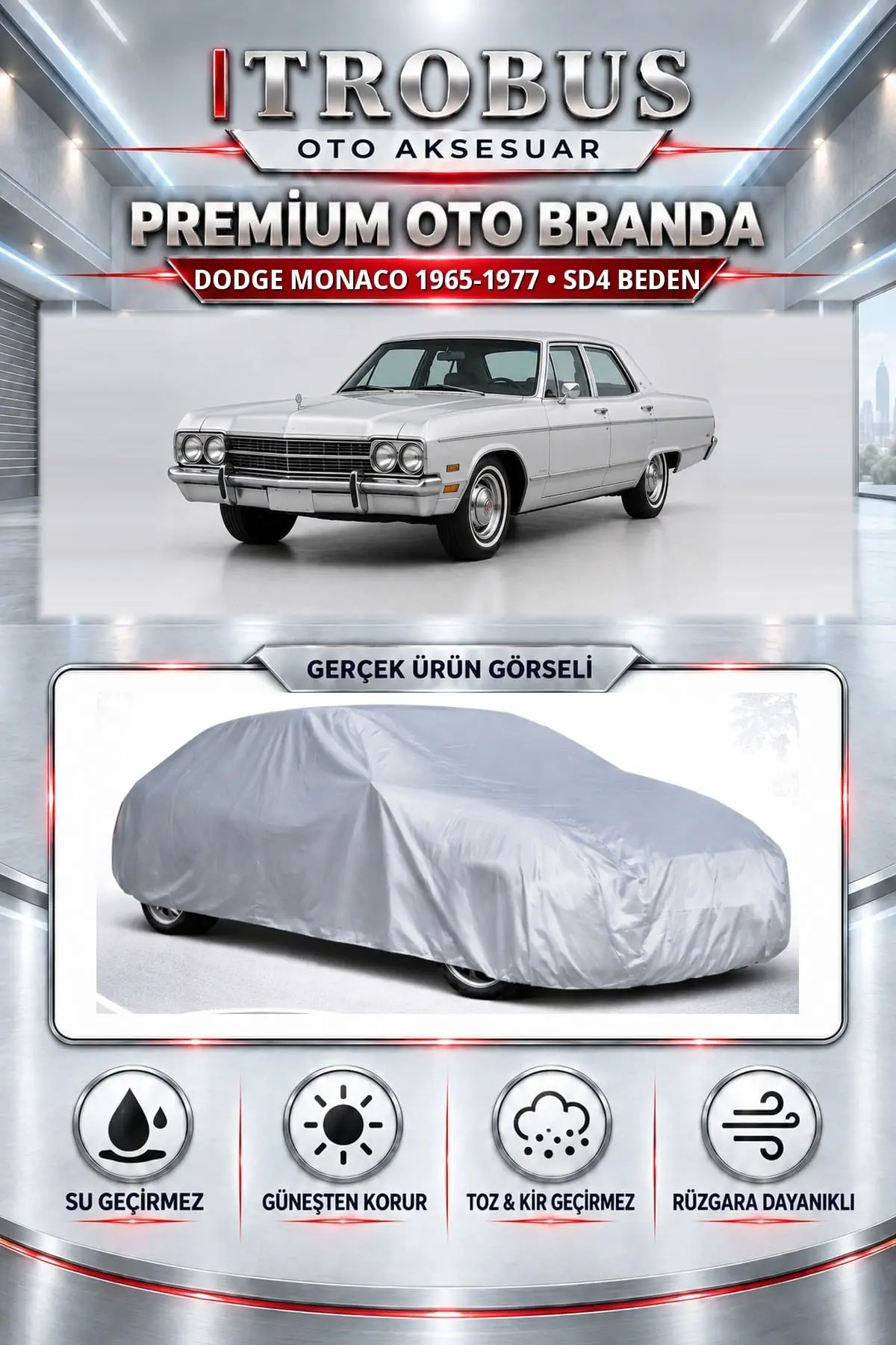 Dodge Monaco 1965-1977 Uyumlu Premium Oto Branda – SD4 Beden