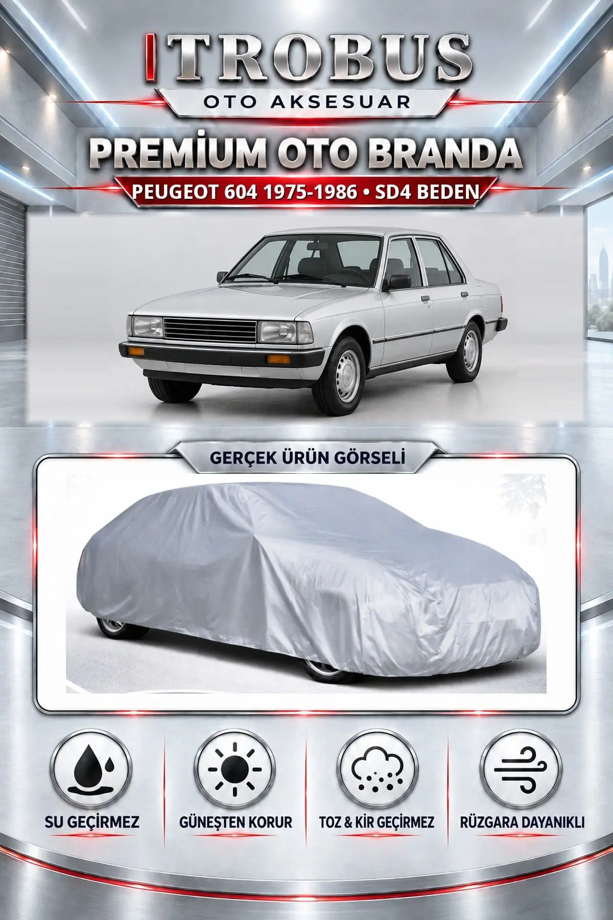 Peugeot 604 1975-1986 Uyumlu Premium Oto Branda – SD4 Beden