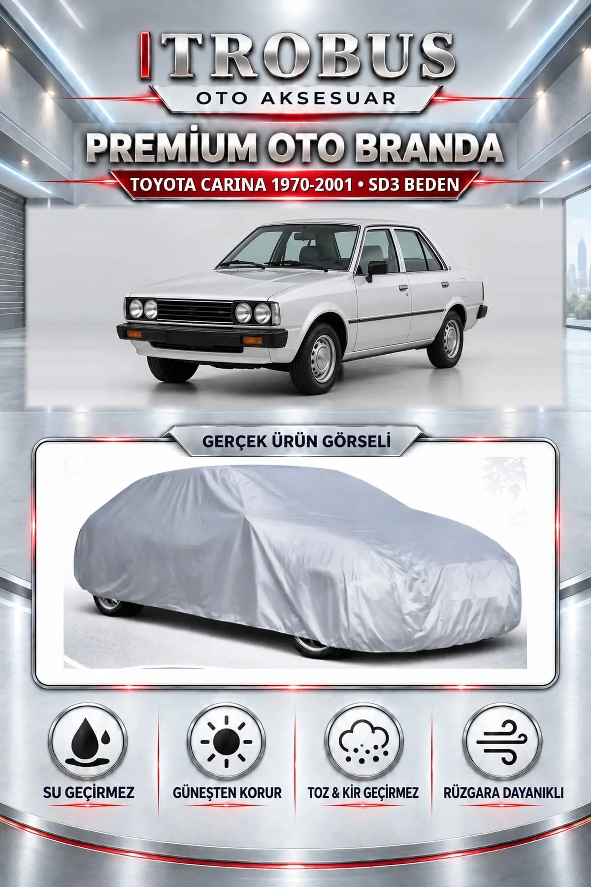 Toyota Carina 1970-2001 Uyumlu Premium Oto Branda – SD3 Beden