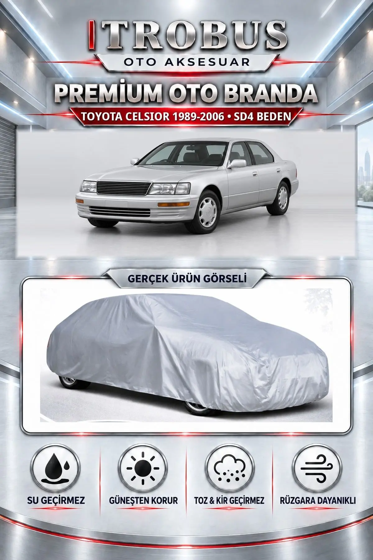 Toyota Celsior 1989-2006 Uyumlu Premium Oto Branda – SD4 Beden