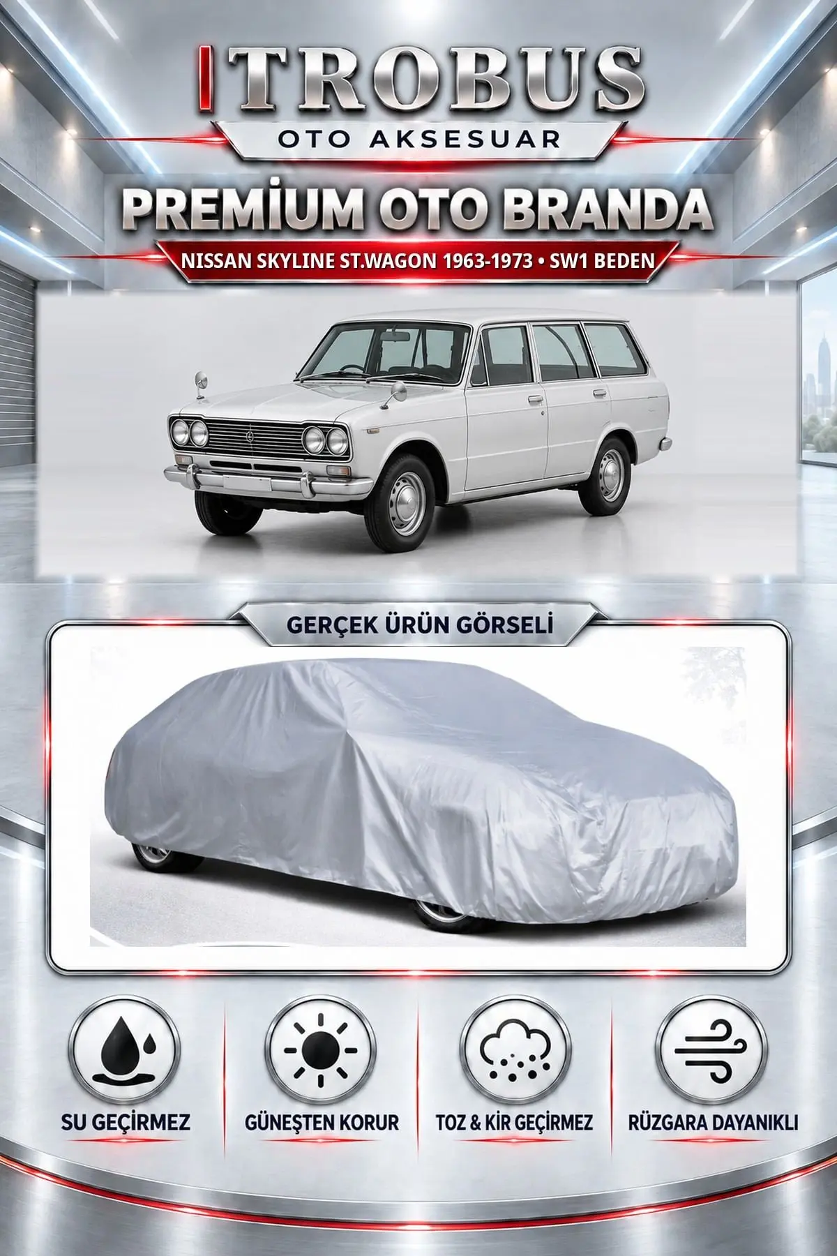 Nissan Skyline St.wagon 1963-1973 Uyumlu Premium Oto Branda – SW1 Beden