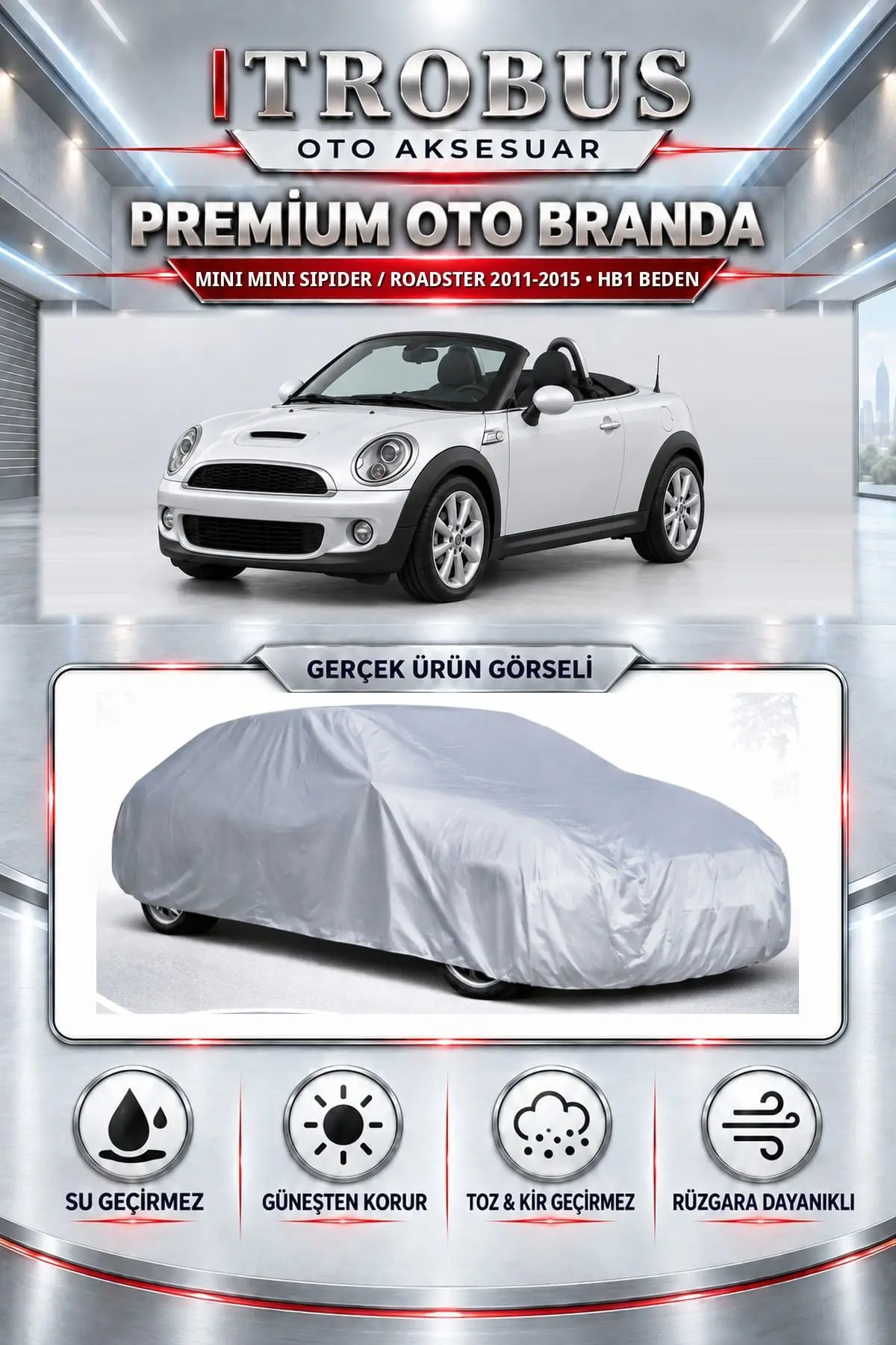 Mini Mini Sipider / Roadster 2011-2015 Uyumlu Premium Oto Branda – HB1 Beden