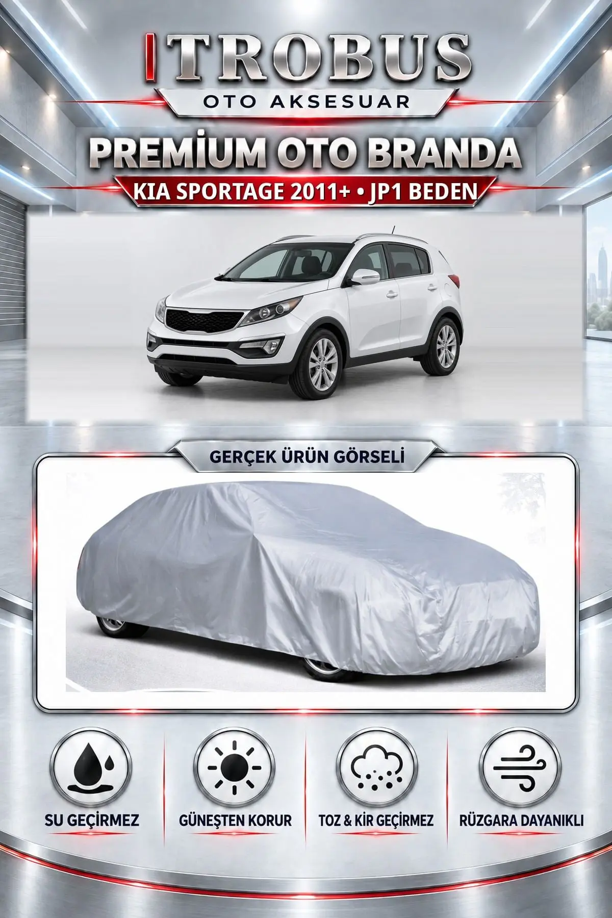KIA Sportage 2011 ve Sonrası Uyumlu Premium Oto Branda – JP1 Beden