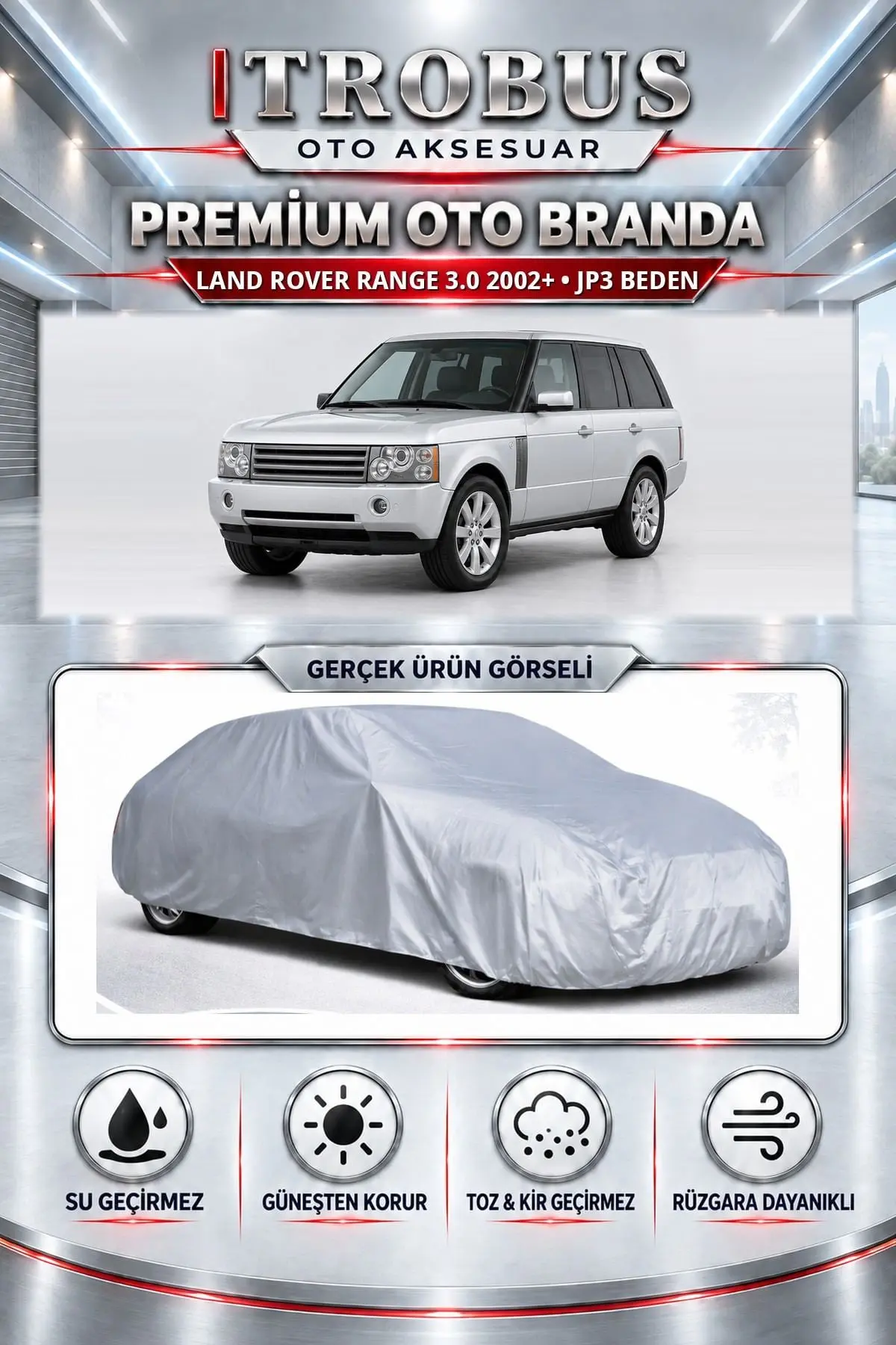 Land Rover Range 3.0 2002 ve Sonrası Uyumlu Premium Oto Branda – JP3 Beden
