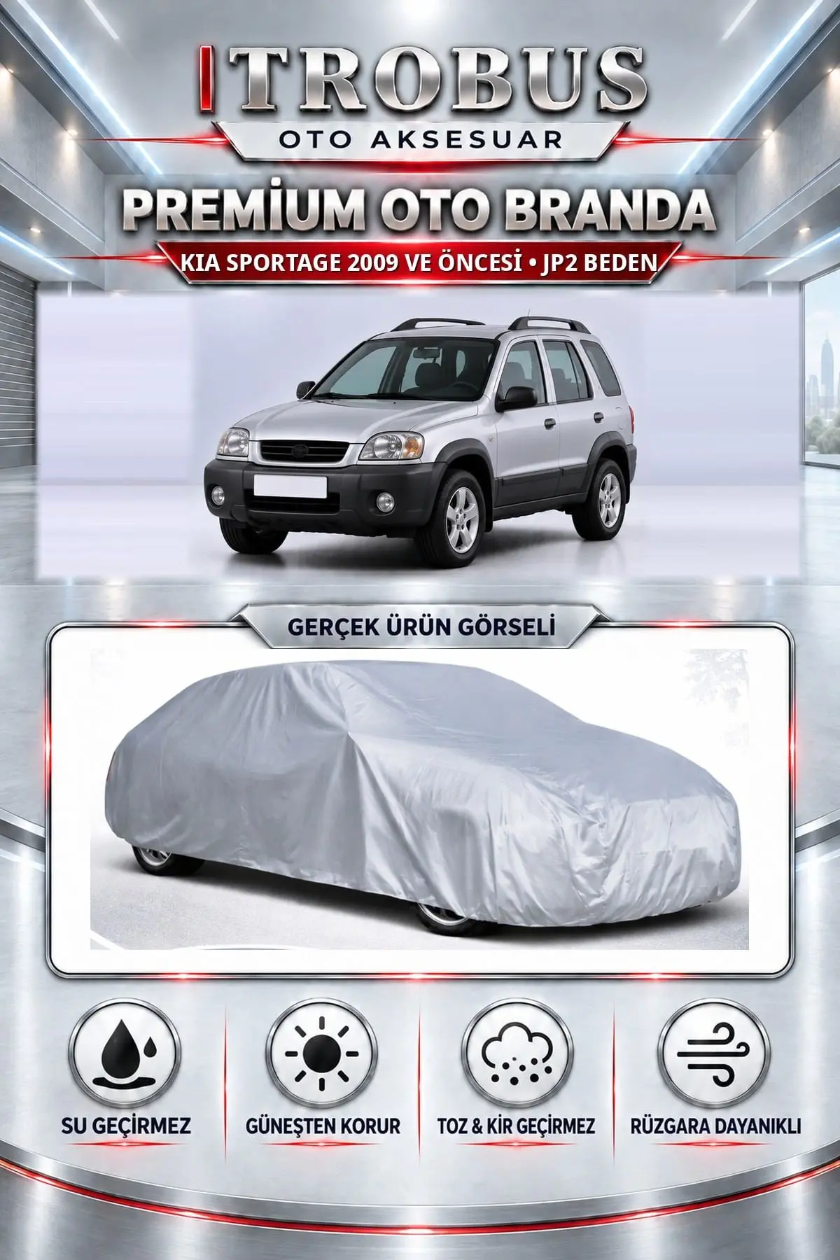 KIA Sportage 2009 ve Öncesi Uyumlu Premium Oto Branda – JP2 Beden