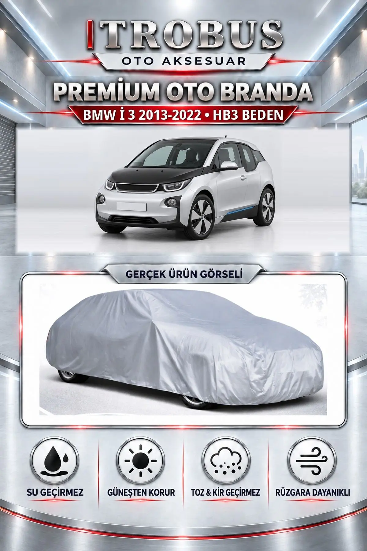 BMW İ 3 2013-2022 Uyumlu Premium Oto Branda – HB3 Beden