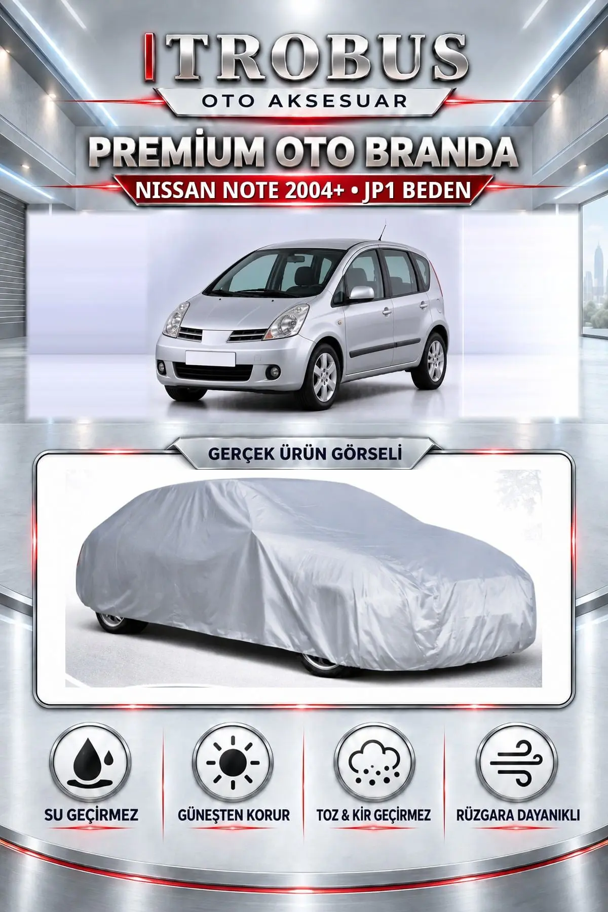 Nissan Note 2004 ve Sonrası Uyumlu Premium Oto Branda – JP1 Beden