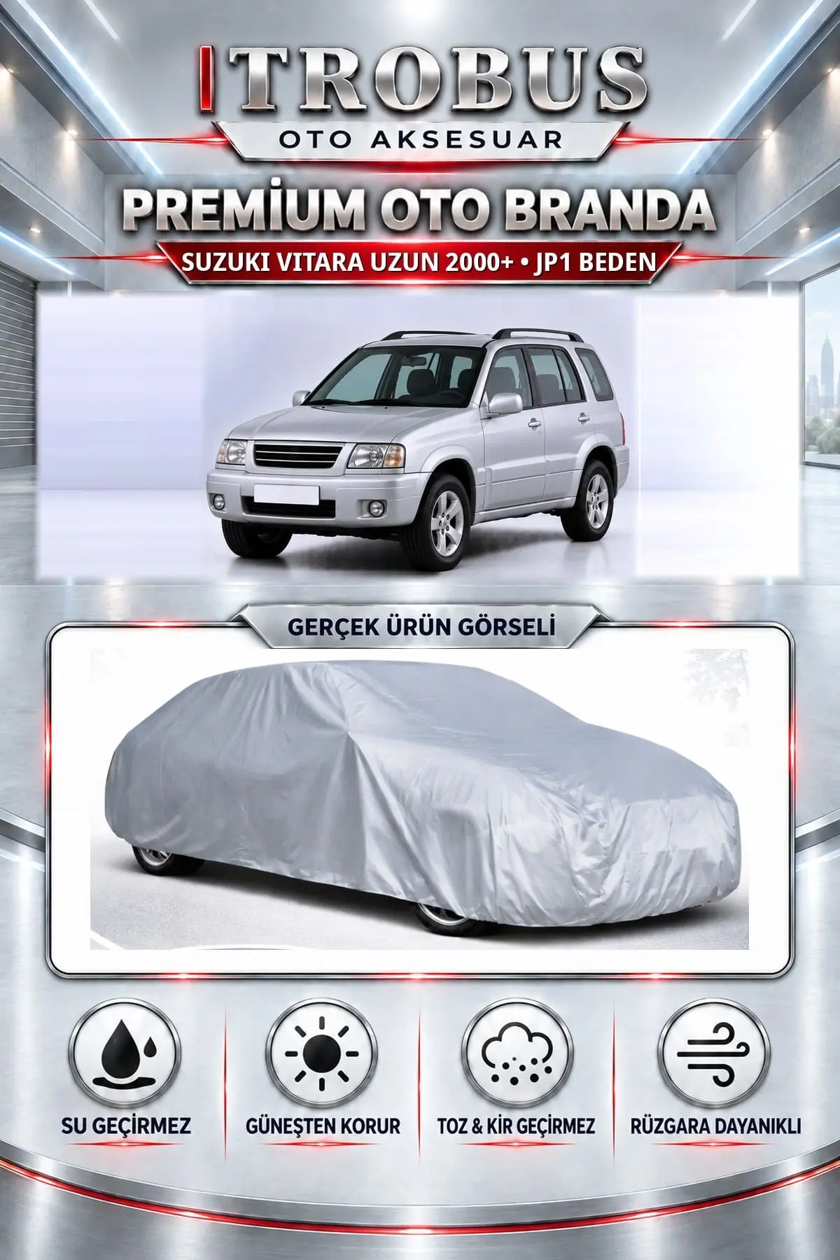 Suzuki Vitara uzun 2000 ve Sonrası Uyumlu Premium Oto Branda – JP1 Beden