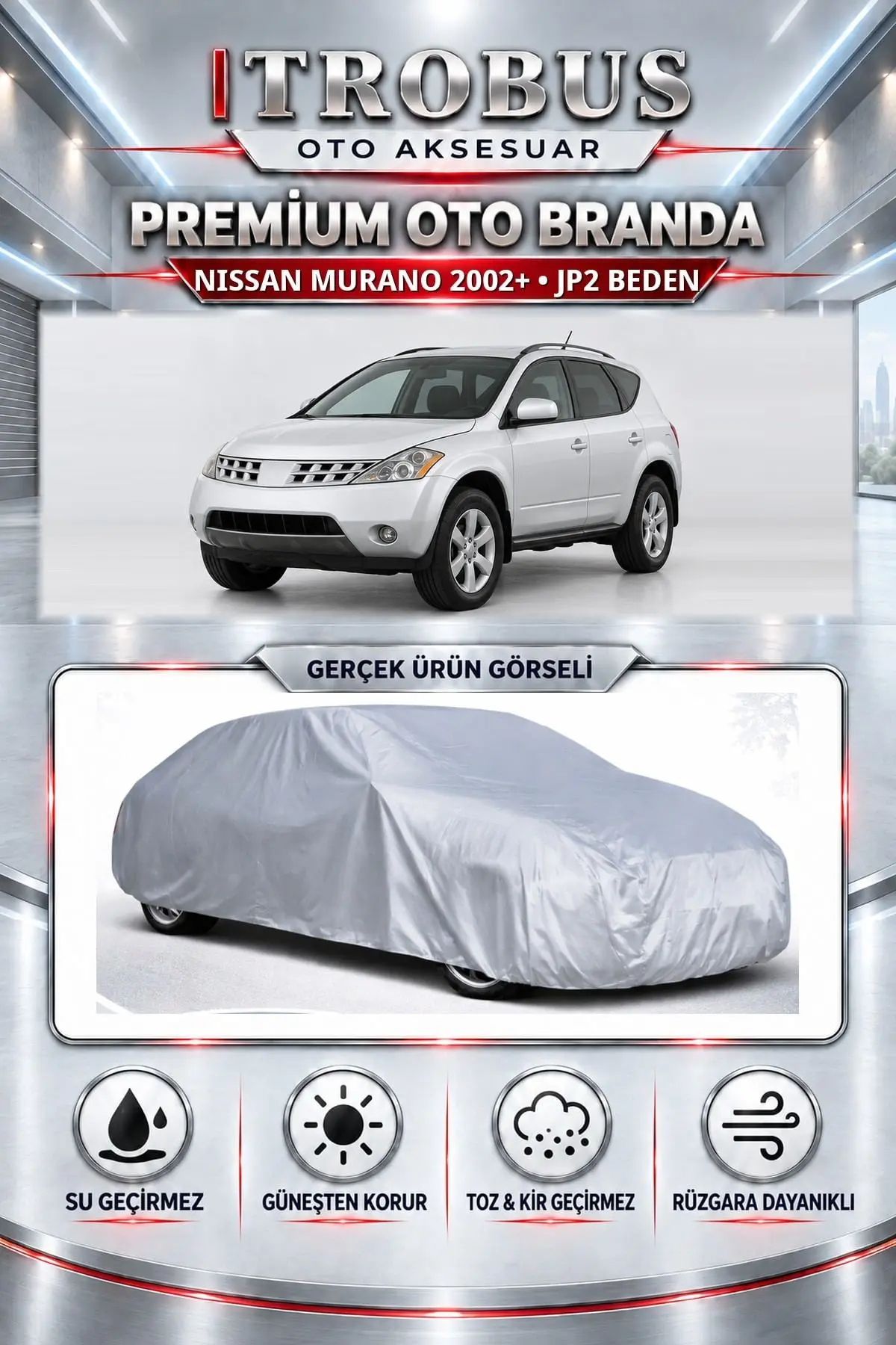 Nissan Murano 2002 ve Sonrası Uyumlu Premium Oto Branda – JP2 Beden