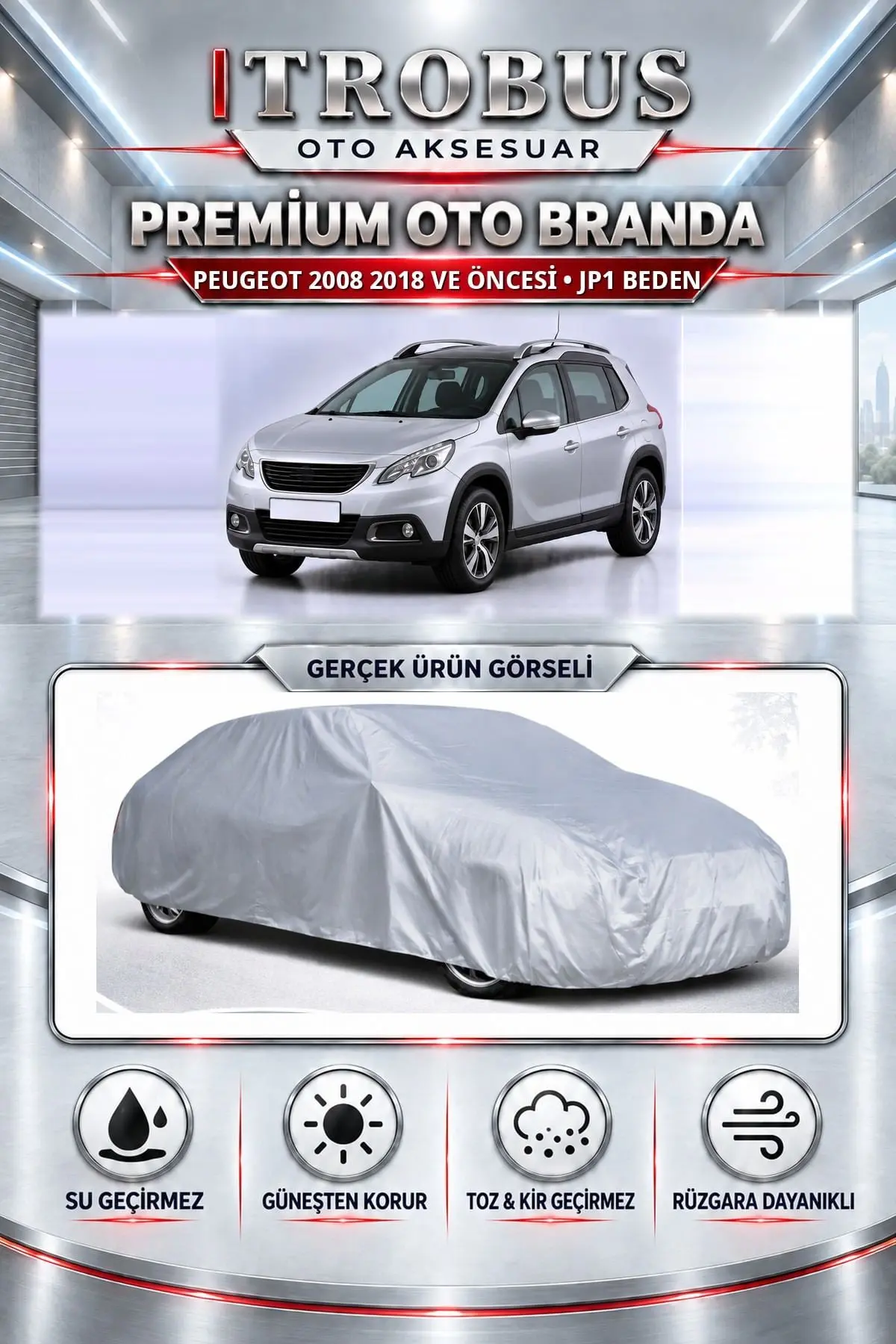 Peugeot 2008 2018 ve Öncesi Uyumlu Premium Oto Branda – JP1 Beden