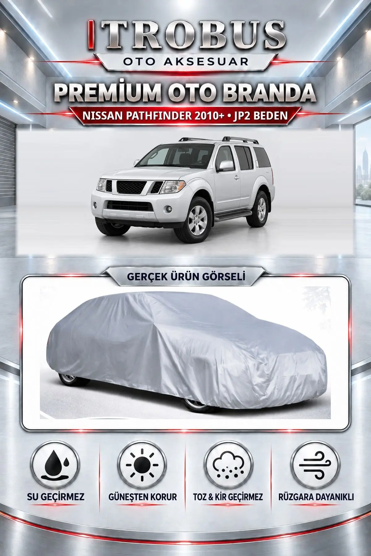 Nissan Pathfinder 2010 ve Sonrası Uyumlu Premium Oto Branda – JP2 Beden