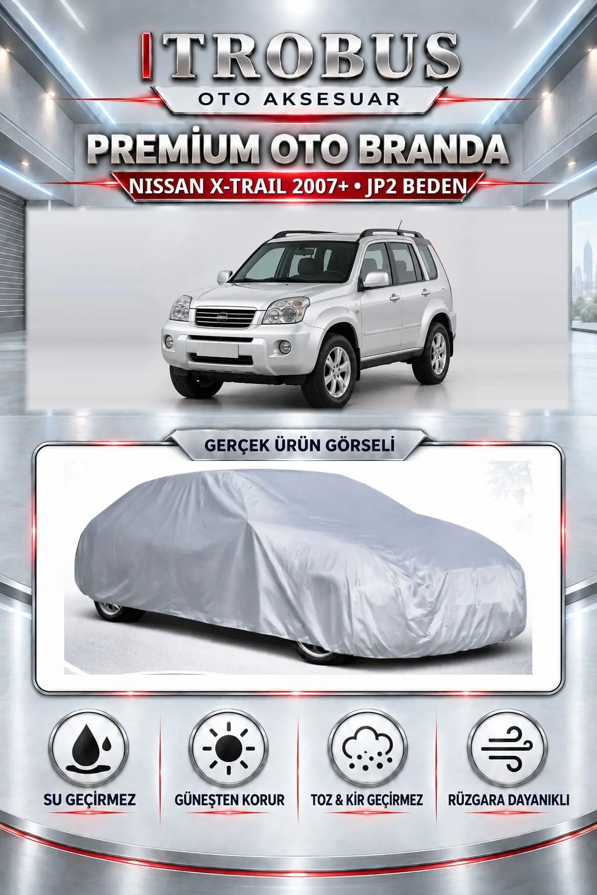 Nissan X-trail 2007 ve Sonrası Uyumlu Premium Oto Branda – JP2 Beden