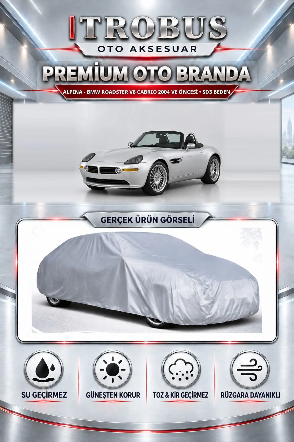 Alpi̇na - BMW Roadster V8 Cabrio 2004 ve Öncesi Uyumlu Premium Oto Branda – SD3 Beden