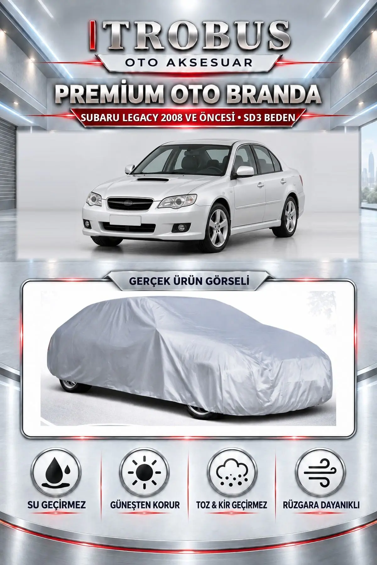 Subaru Legacy 2008 ve Öncesi Uyumlu Premium Oto Branda – SD3 Beden