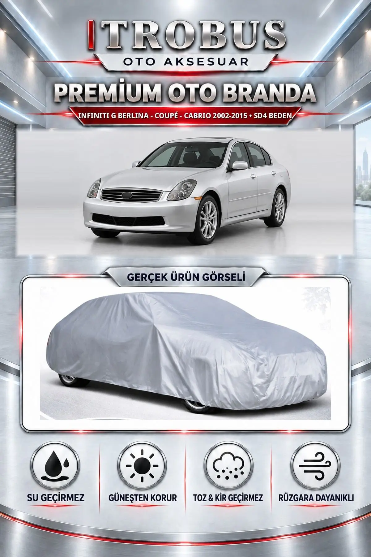 Infiniti G Berlina - Coupé - Cabrio 2002-2015 Uyumlu Premium Oto Branda – SD4 Beden
