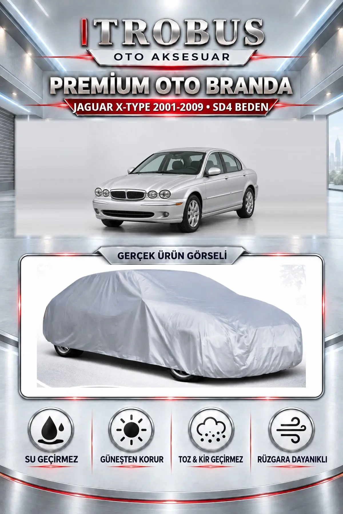 Jaguar X-type 2001-2009 Uyumlu Premium Oto Branda – SD4 Beden