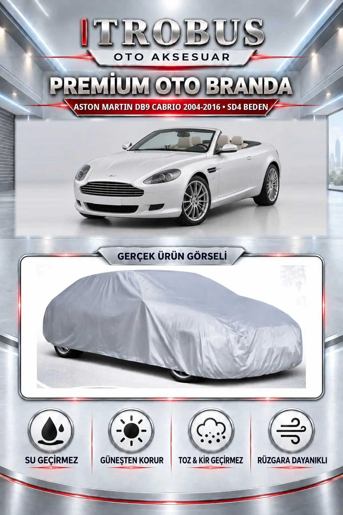 Aston Martin DB9 Cabrio 2004-2016 Uyumlu Premium Oto Branda – SD4 Beden