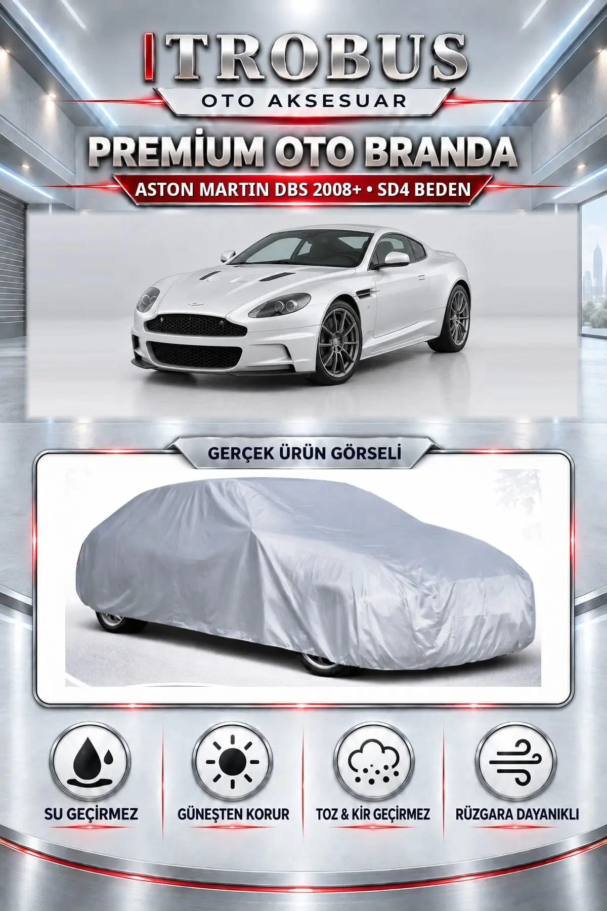 Aston Martin DBS 2008 ve Sonrası Uyumlu Premium Oto Branda – SD4 Beden
