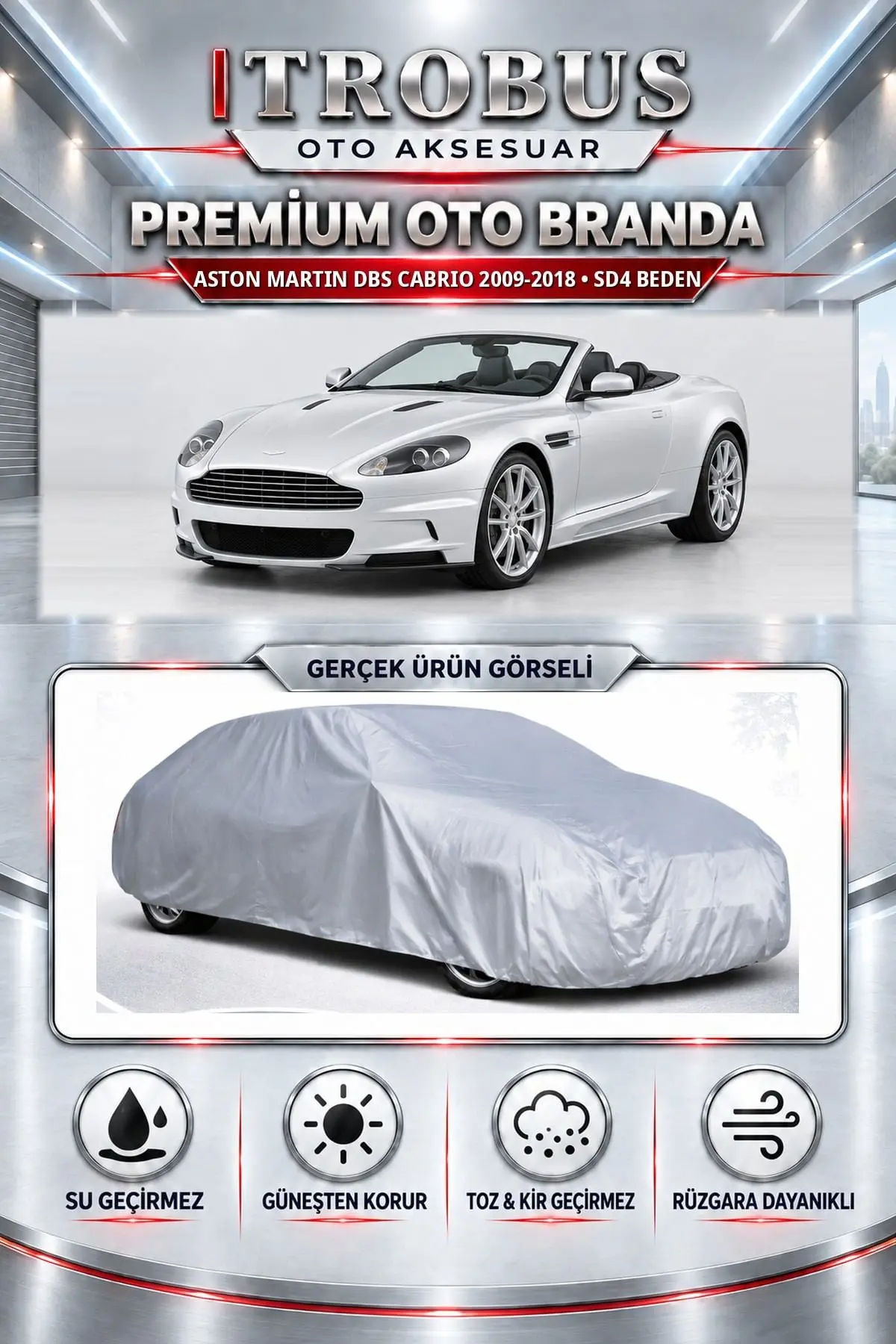 Aston Martin DBS Cabrio 2009-2018 Uyumlu Premium Oto Branda – SD4 Beden