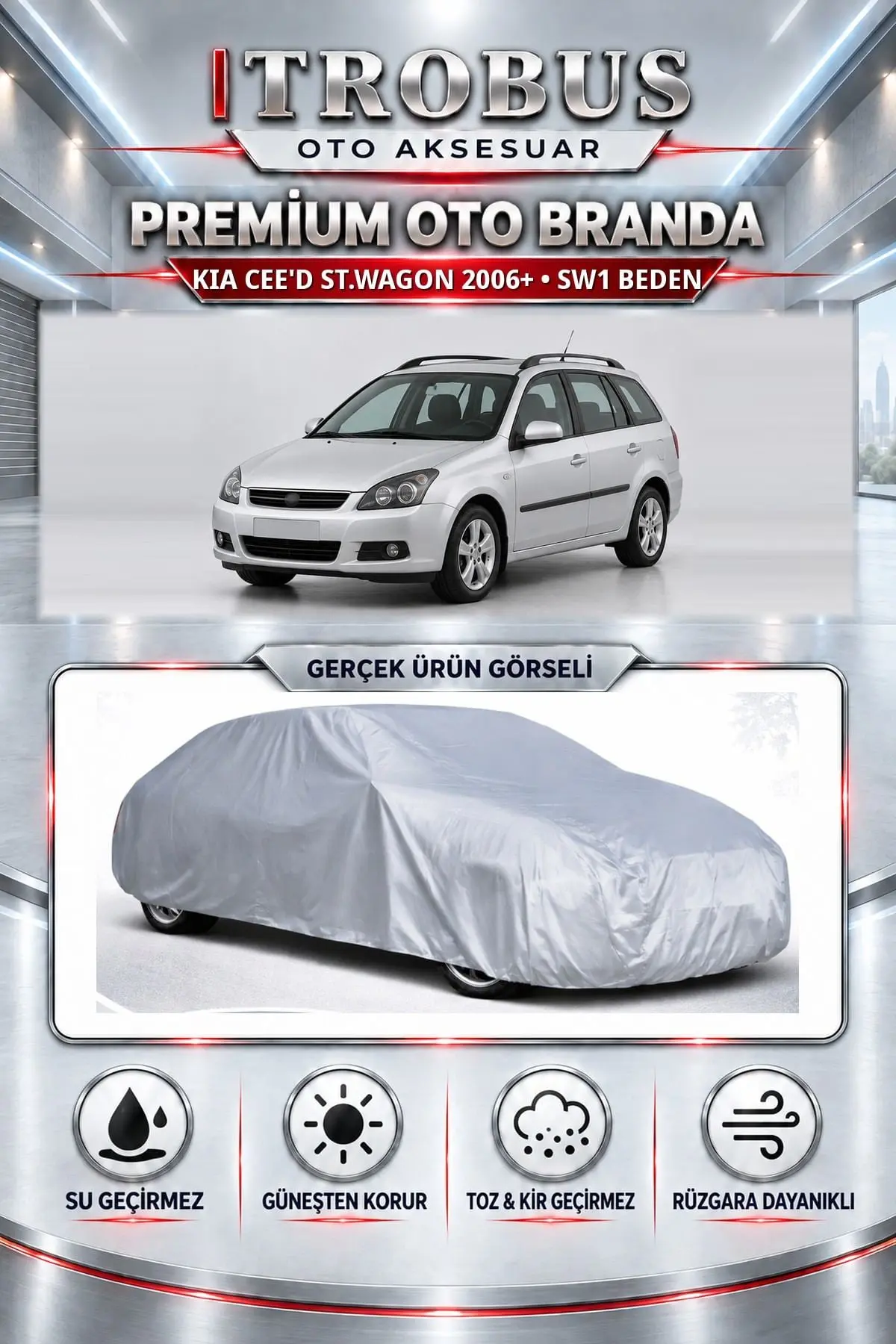KIA Cee'd St.wagon 2006 ve Sonrası Uyumlu Premium Oto Branda – SW1 Beden