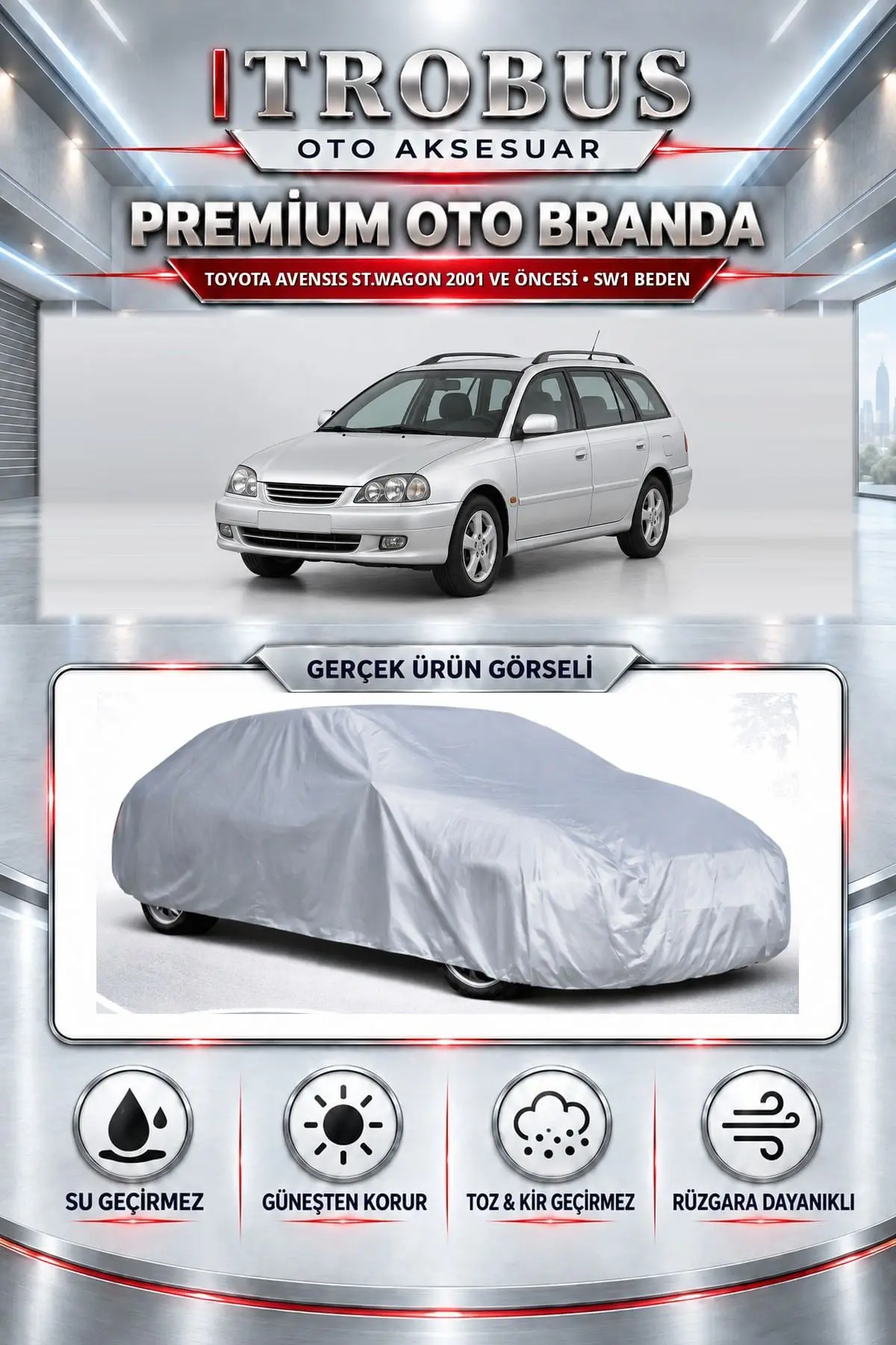 Toyota Avensis St.wagon 2001 ve Öncesi Uyumlu Premium Oto Branda – SW1 Beden