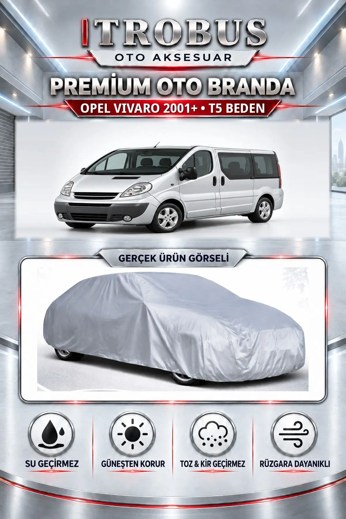 Opel Vivaro 2001 ve Sonrası Uyumlu Premium Oto Branda – T5 Beden