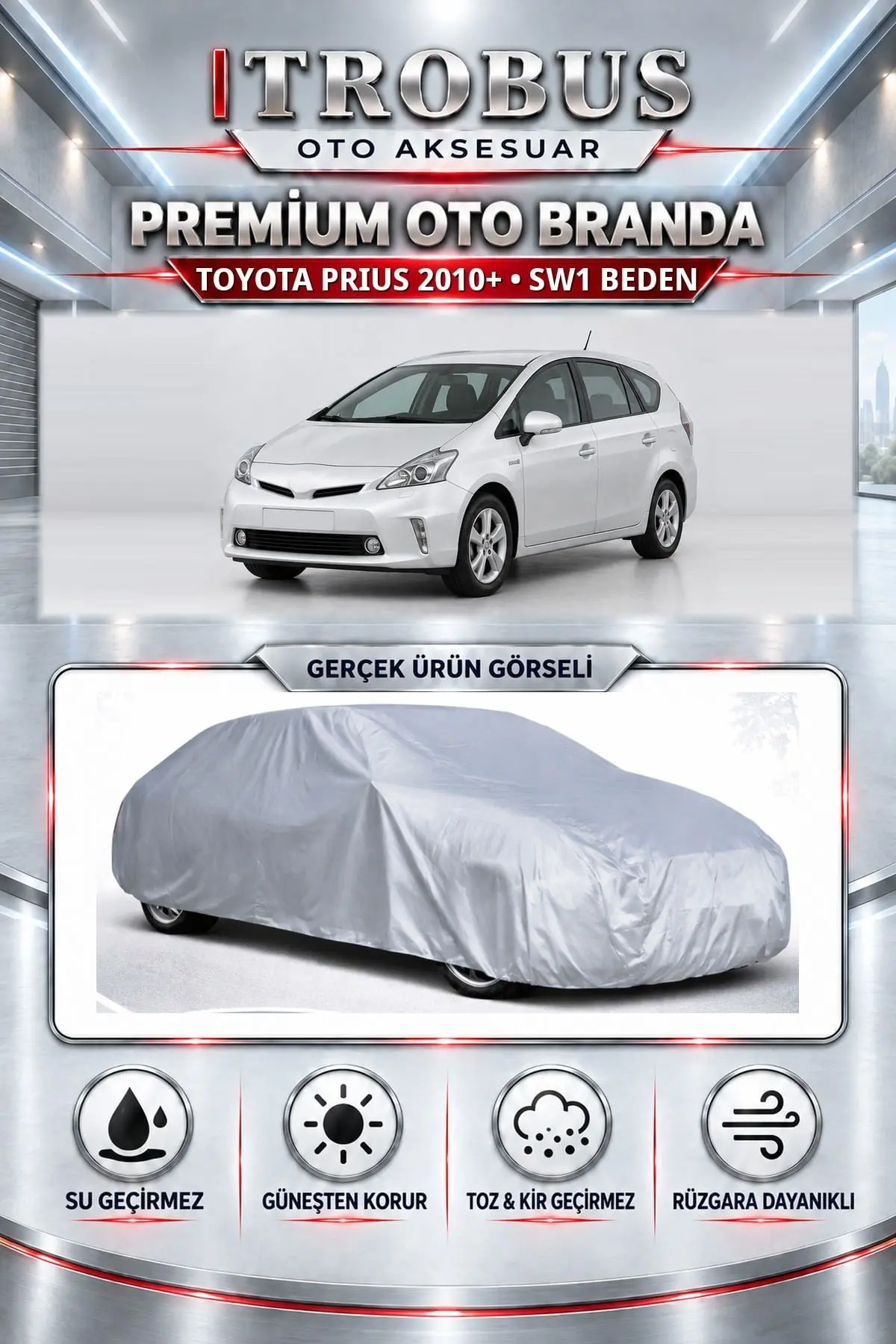 Toyota Prius 2010 ve Sonrası Uyumlu Premium Oto Branda – SW1 Beden