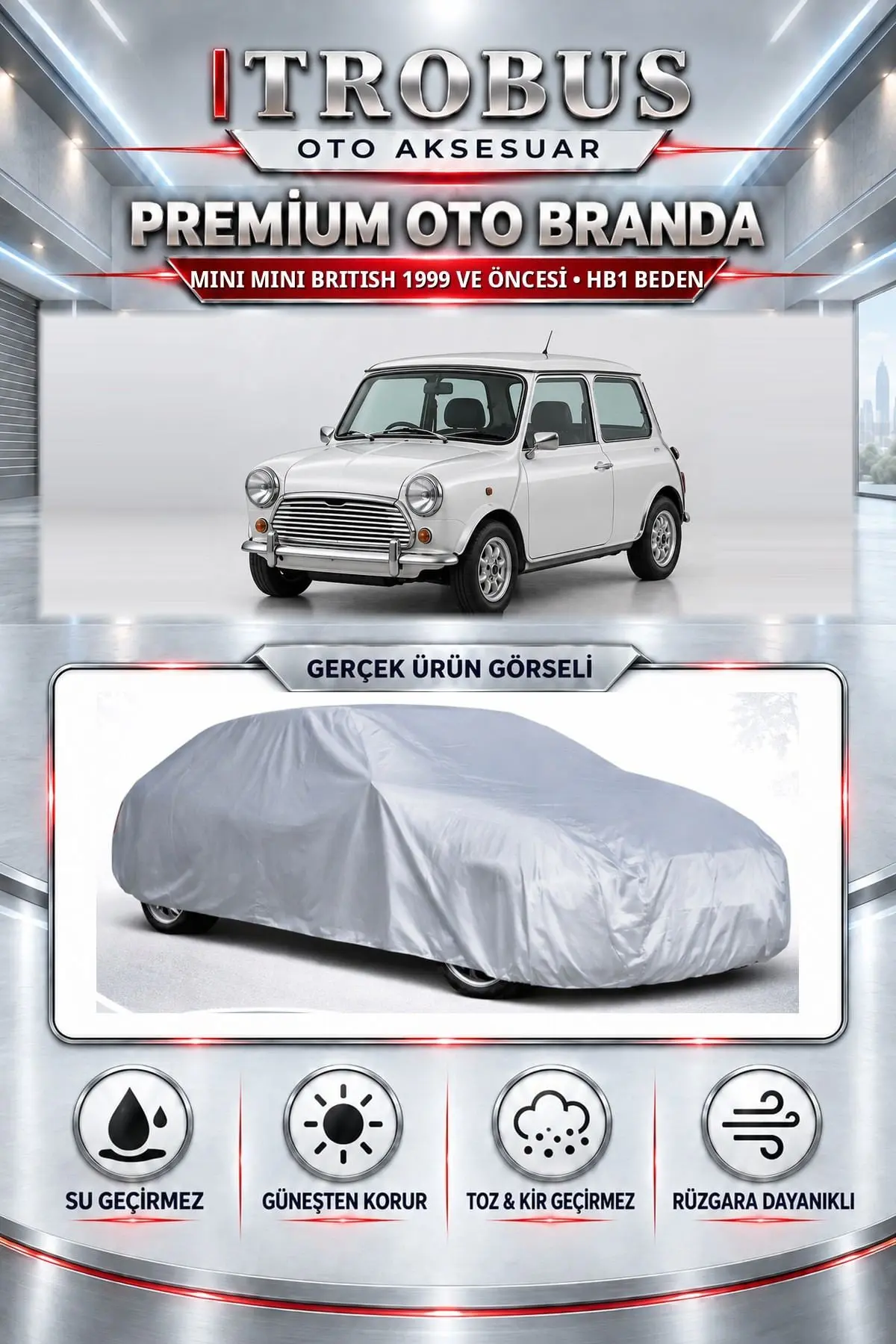 Mini Mini British 1999 ve Öncesi Uyumlu Premium Oto Branda – HB1 Beden