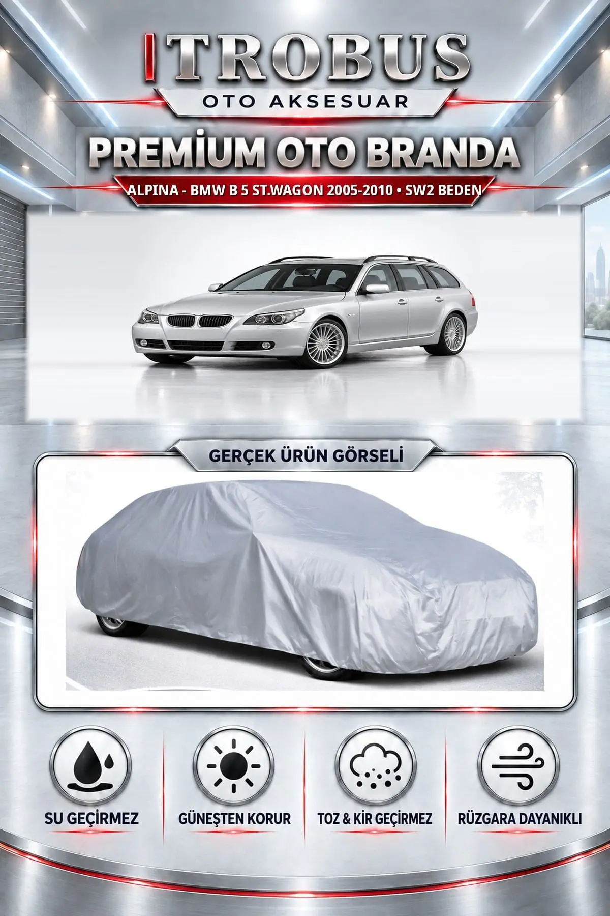 Alpi̇na - BMW B 5 St.wagon 2005-2010 Uyumlu Premium Oto Branda – SW2 Beden