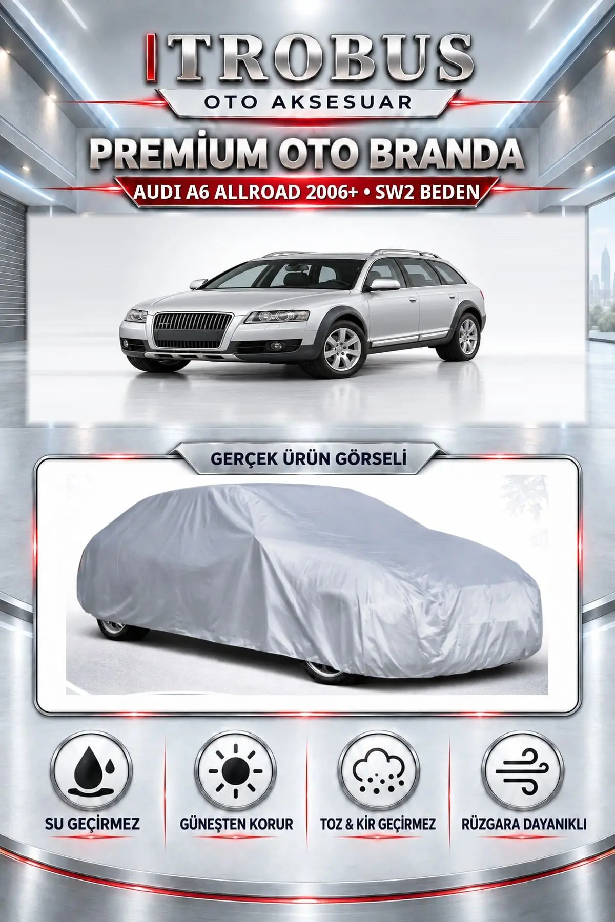 Audi A6 Allroad 2006 ve Sonrası Uyumlu Premium Oto Branda – SW2 Beden