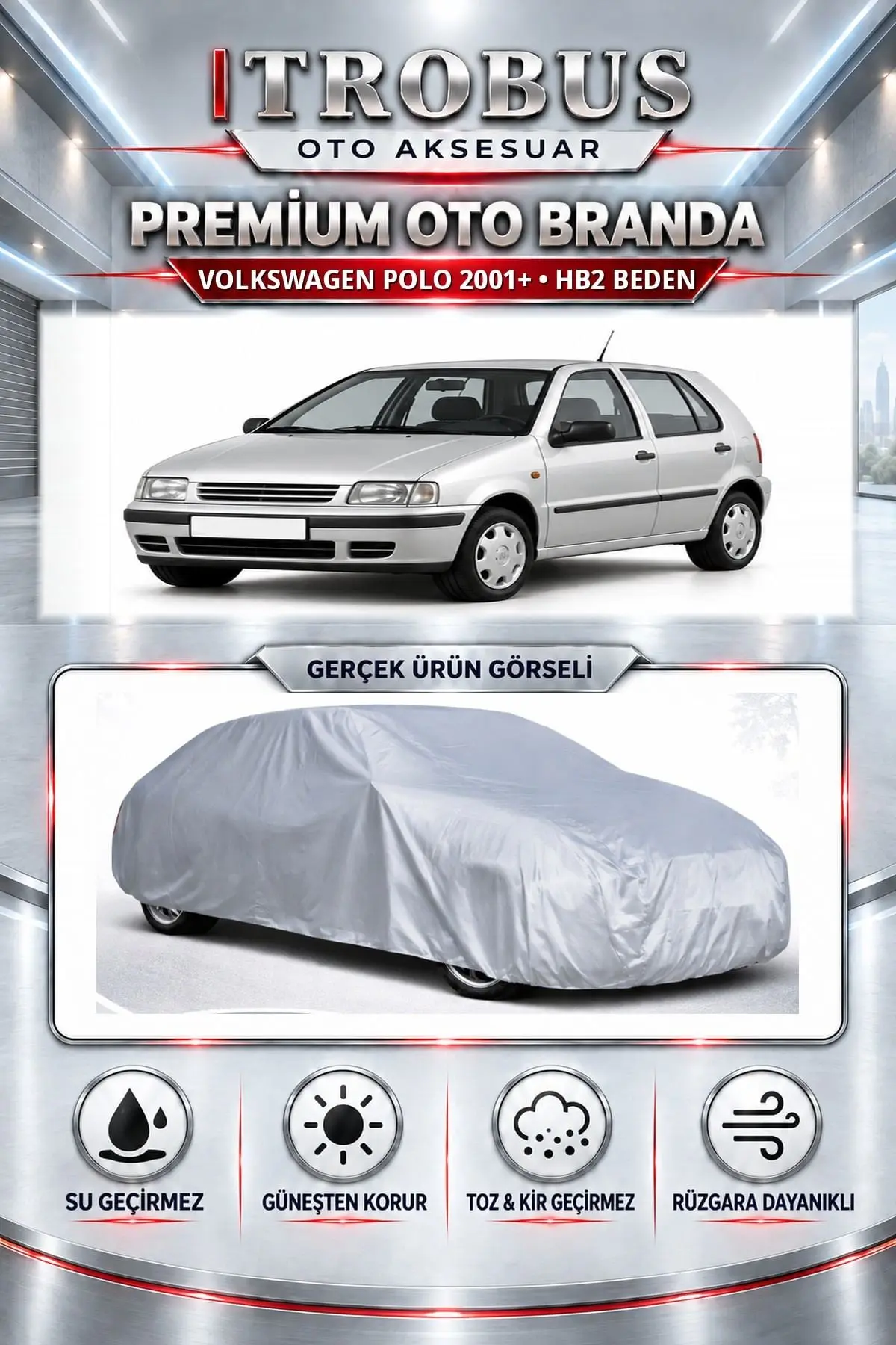 Volkswagen Polo 2001 ve Sonrası Uyumlu Premium Oto Branda – HB2 Beden