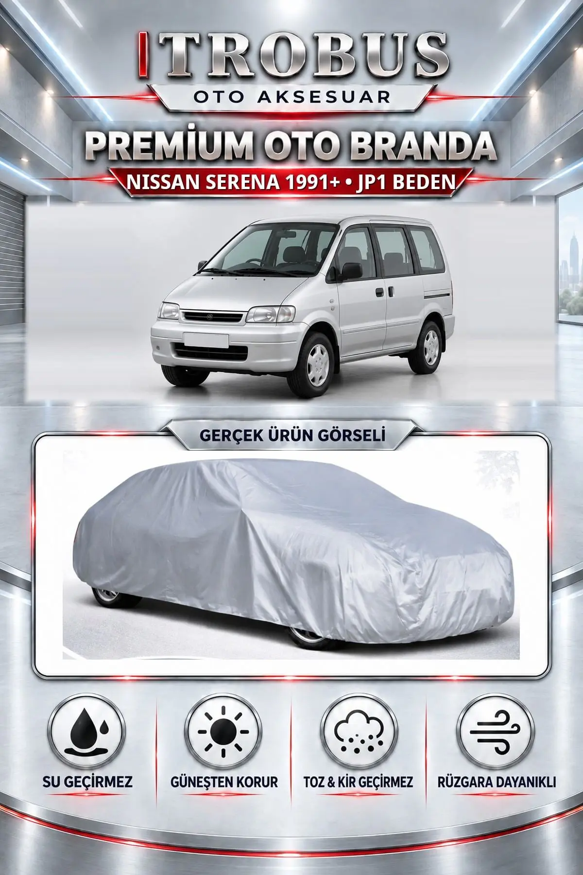 Nissan Serena 1991 ve Sonrası Uyumlu Premium Oto Branda – JP1 Beden