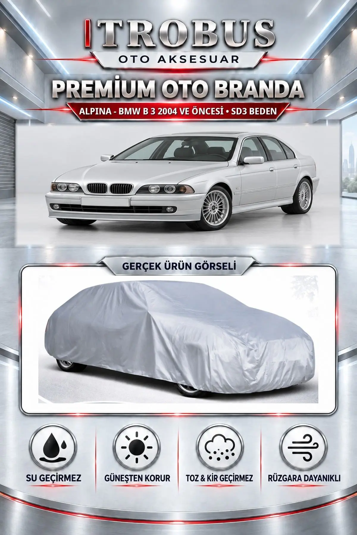 Alpi̇na - BMW B 3 2004 ve Öncesi Uyumlu Premium Oto Branda – SD3 Beden