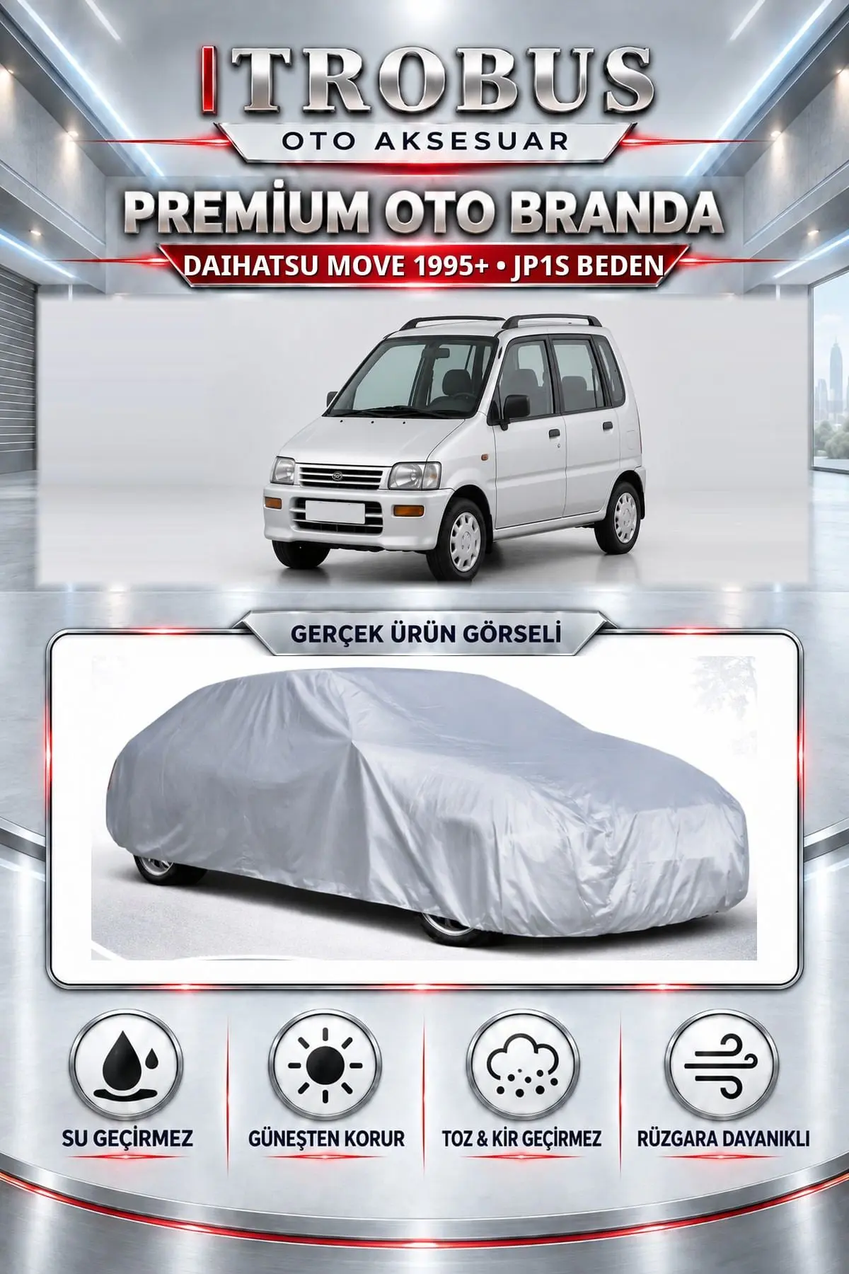 Daihatsu Move 1995 ve Sonrası Uyumlu Premium Oto Branda – JP1S Beden