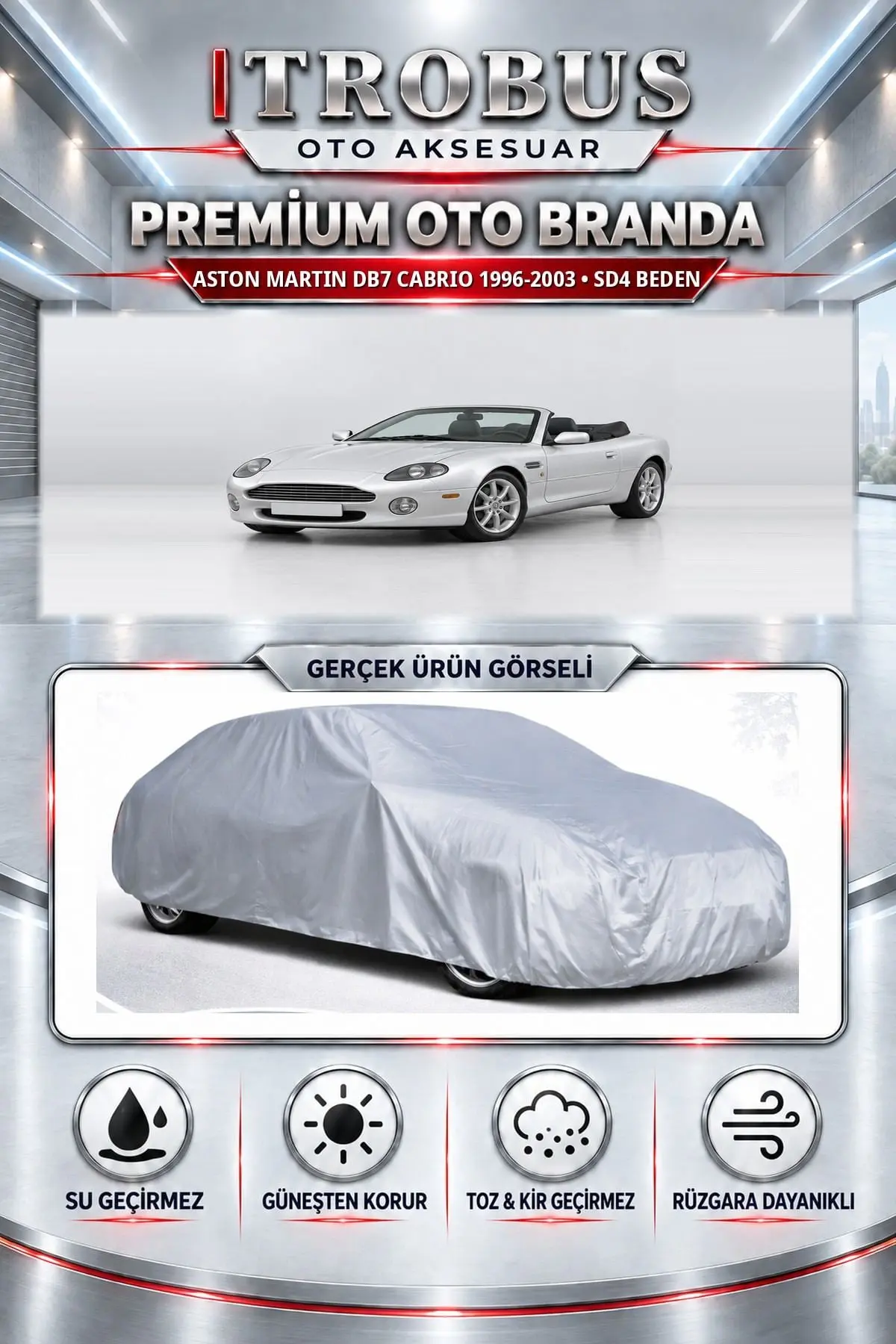 Aston Martin DB7 Cabrio 1996-2003 Uyumlu Premium Oto Branda – SD4 Beden