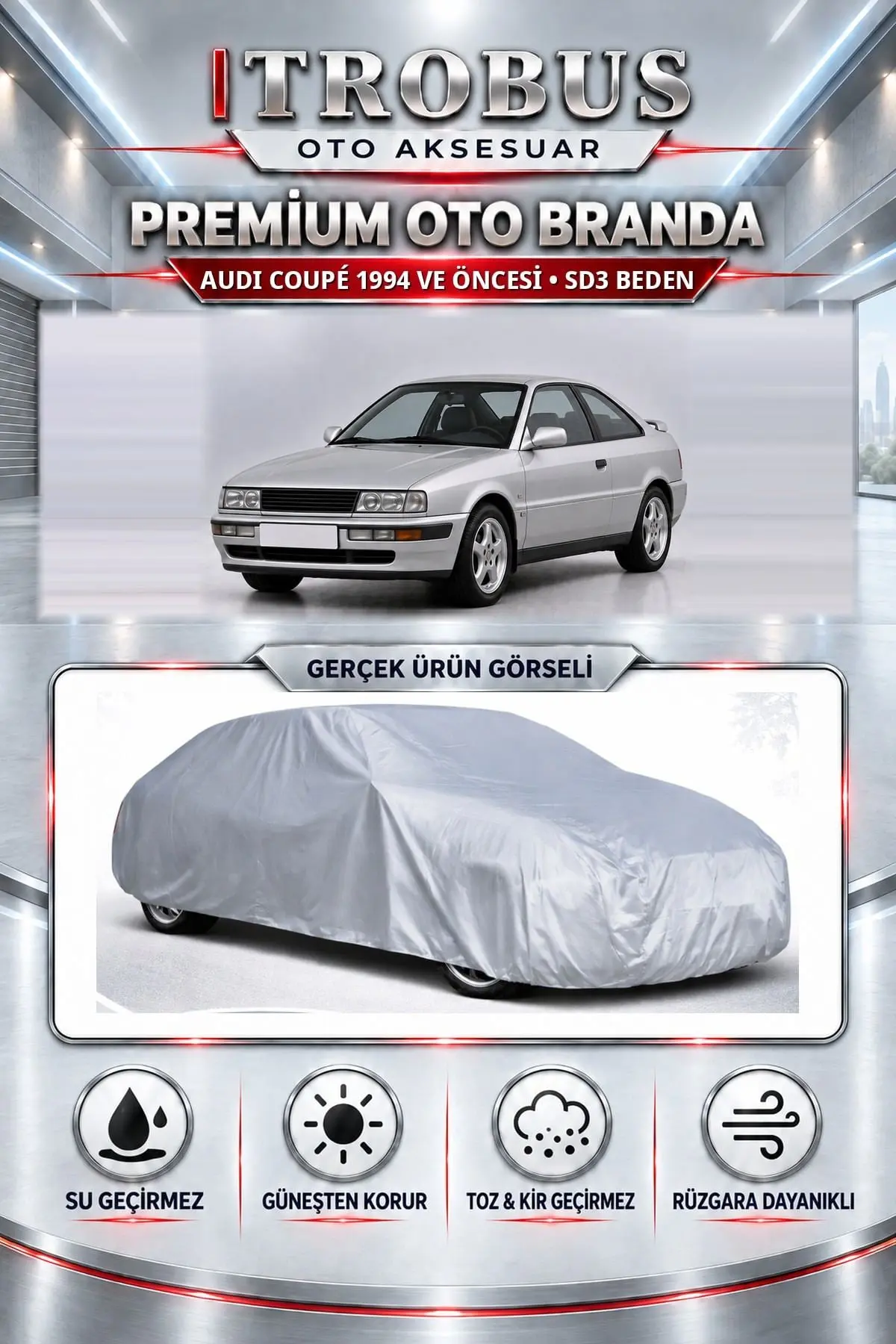 Audi Coupé 1994 ve Öncesi Uyumlu Premium Oto Branda – SD3 Beden