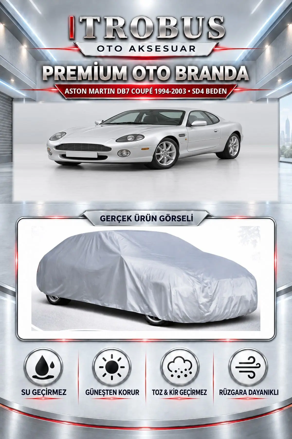 Aston Martin DB7 Coupé 1994-2003 Uyumlu Premium Oto Branda – SD4 Beden