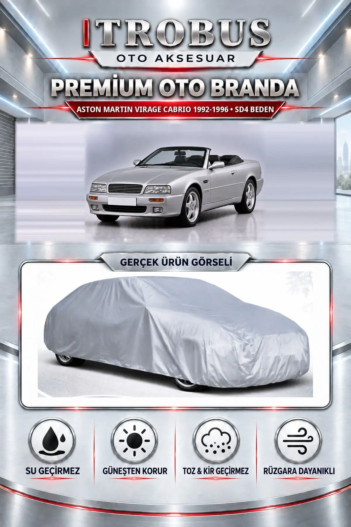 Aston Martin Virage Cabrio 1992-1996 Uyumlu Premium Oto Branda – SD4 Beden