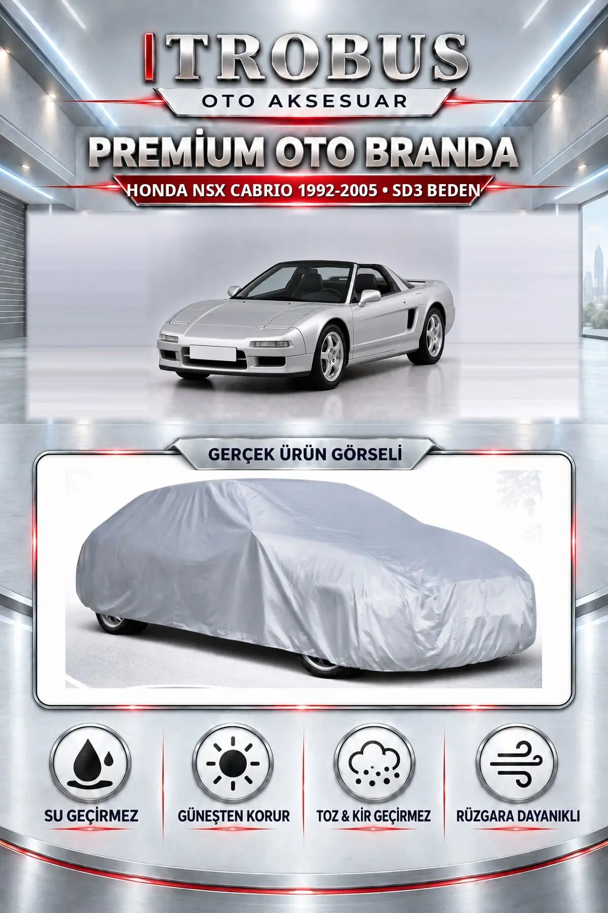 Honda NSX Cabrio 1992-2005 Uyumlu Premium Oto Branda – SD3 Beden