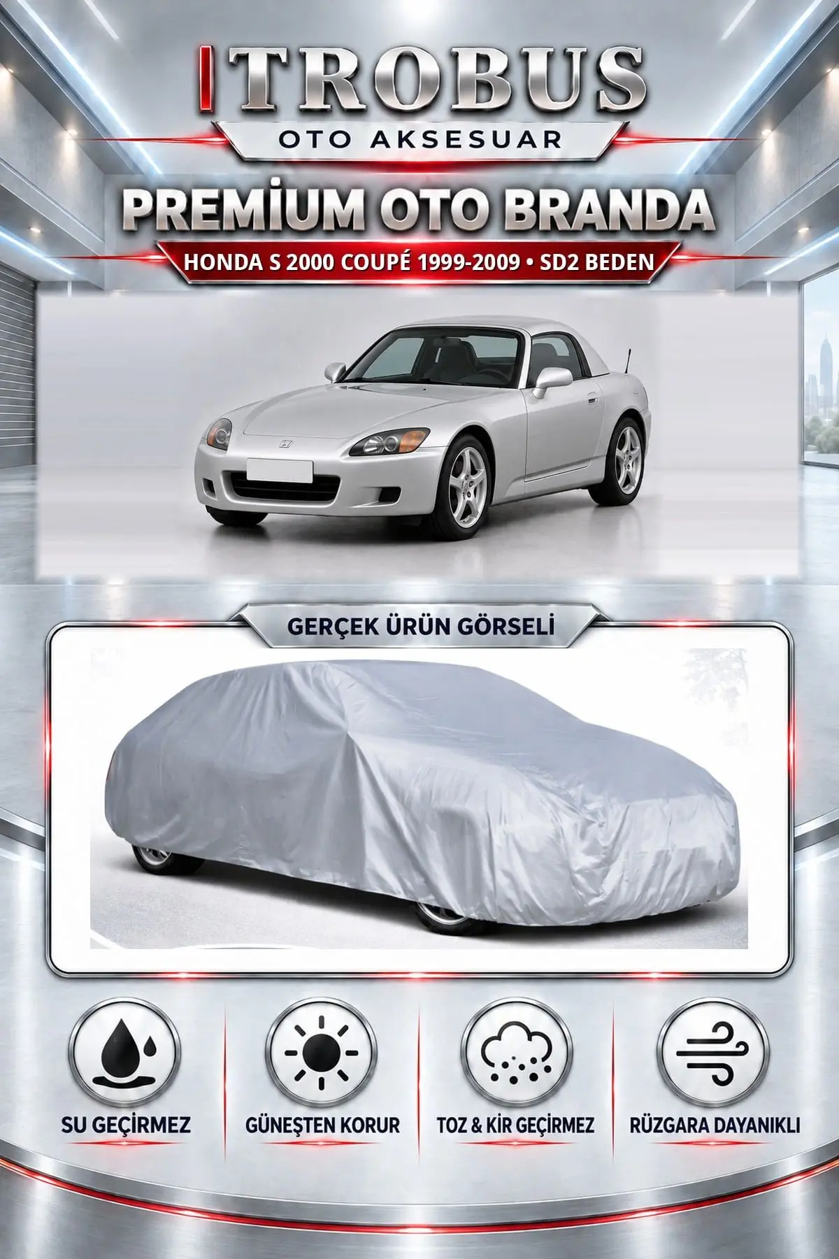 Honda S 2000 Coupé 1999-2009 Uyumlu Premium Oto Branda – SD2 Beden