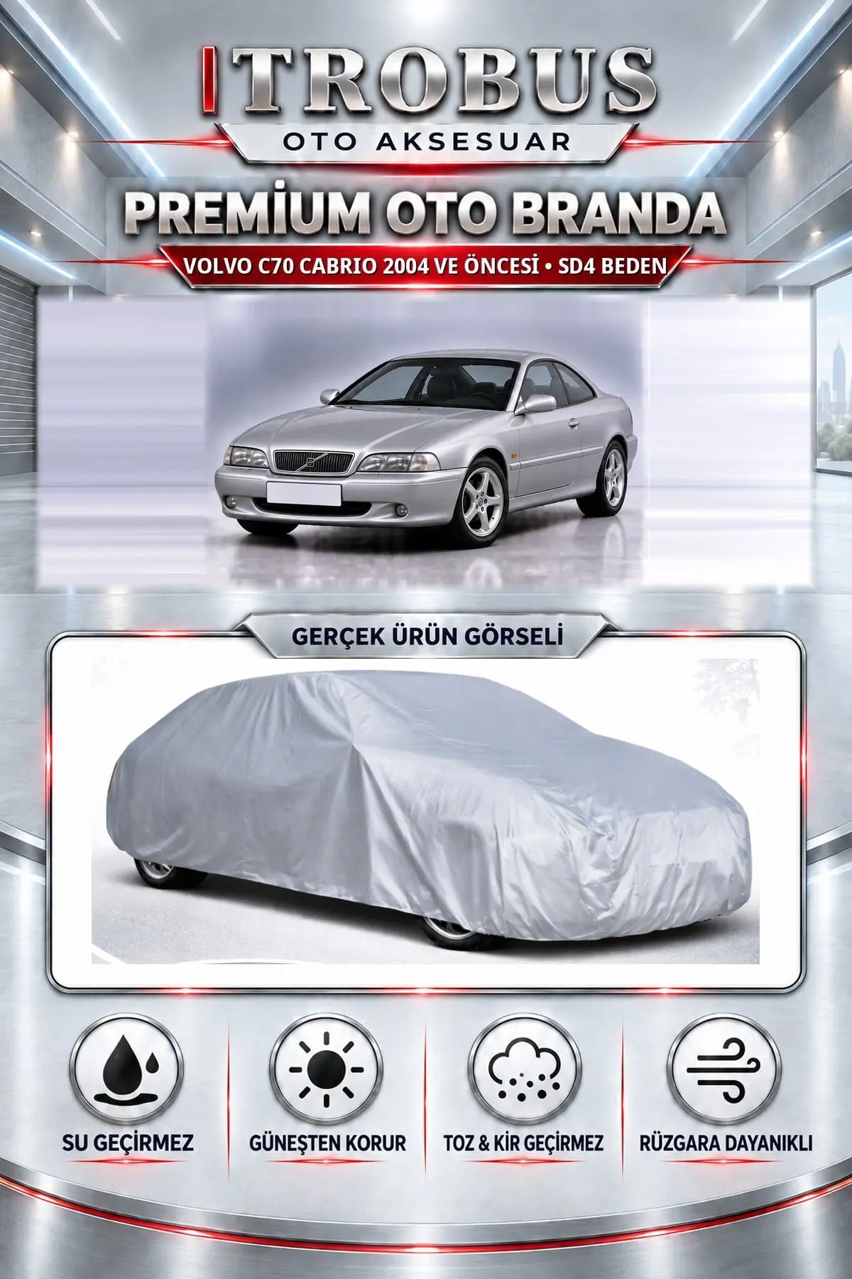 Volvo C70 Coupé 1996-2005 Uyumlu Premium Oto Branda – SD4 Beden
