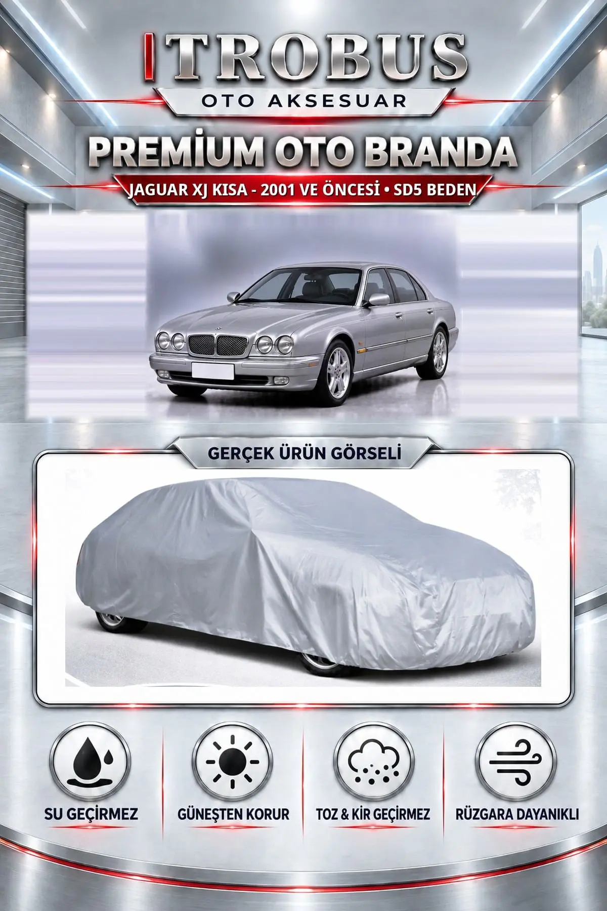 Jaguar XJ uzun 1994 ve Sonrası Uyumlu Premium Oto Branda – SD5 Beden