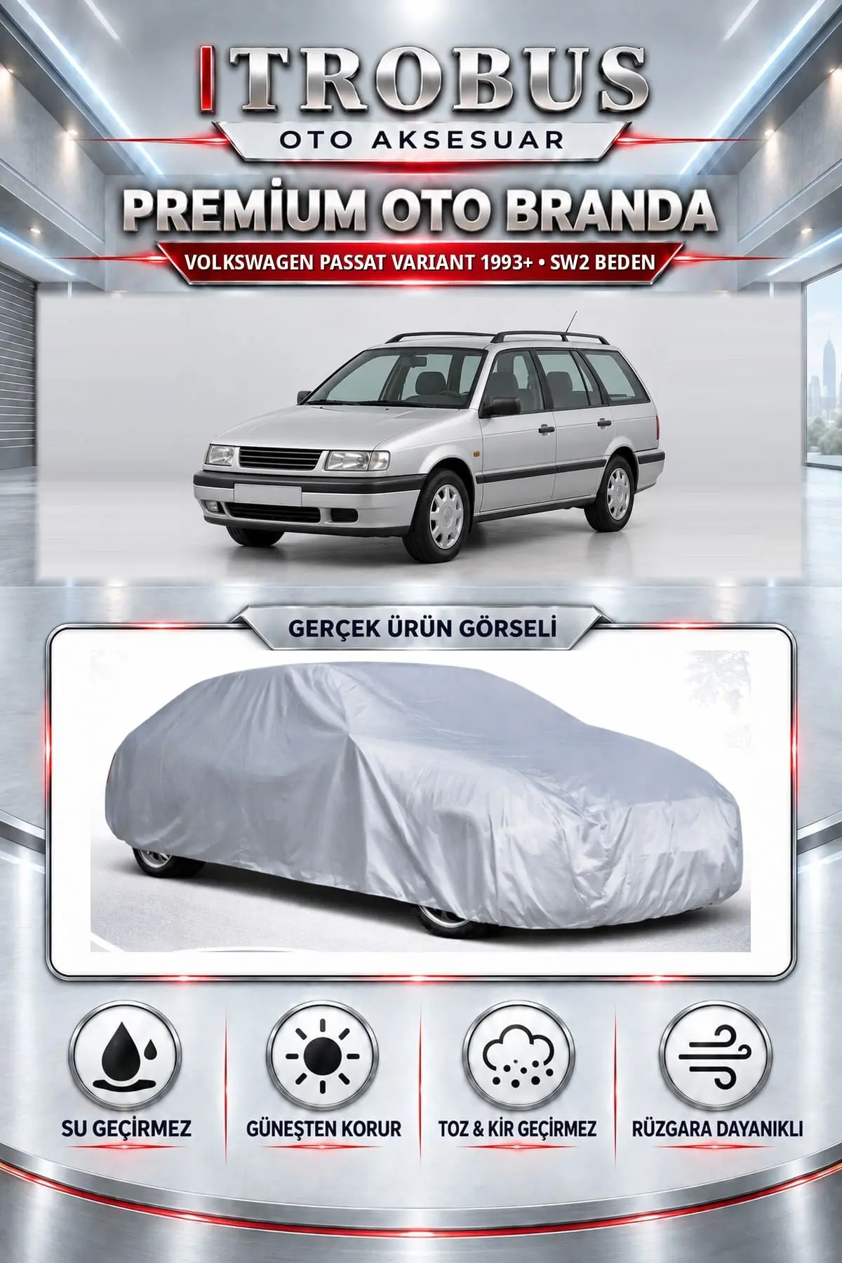 Volkswagen Passat Variant 1993 ve Sonrası Uyumlu Premium Oto Branda – SW2 Beden