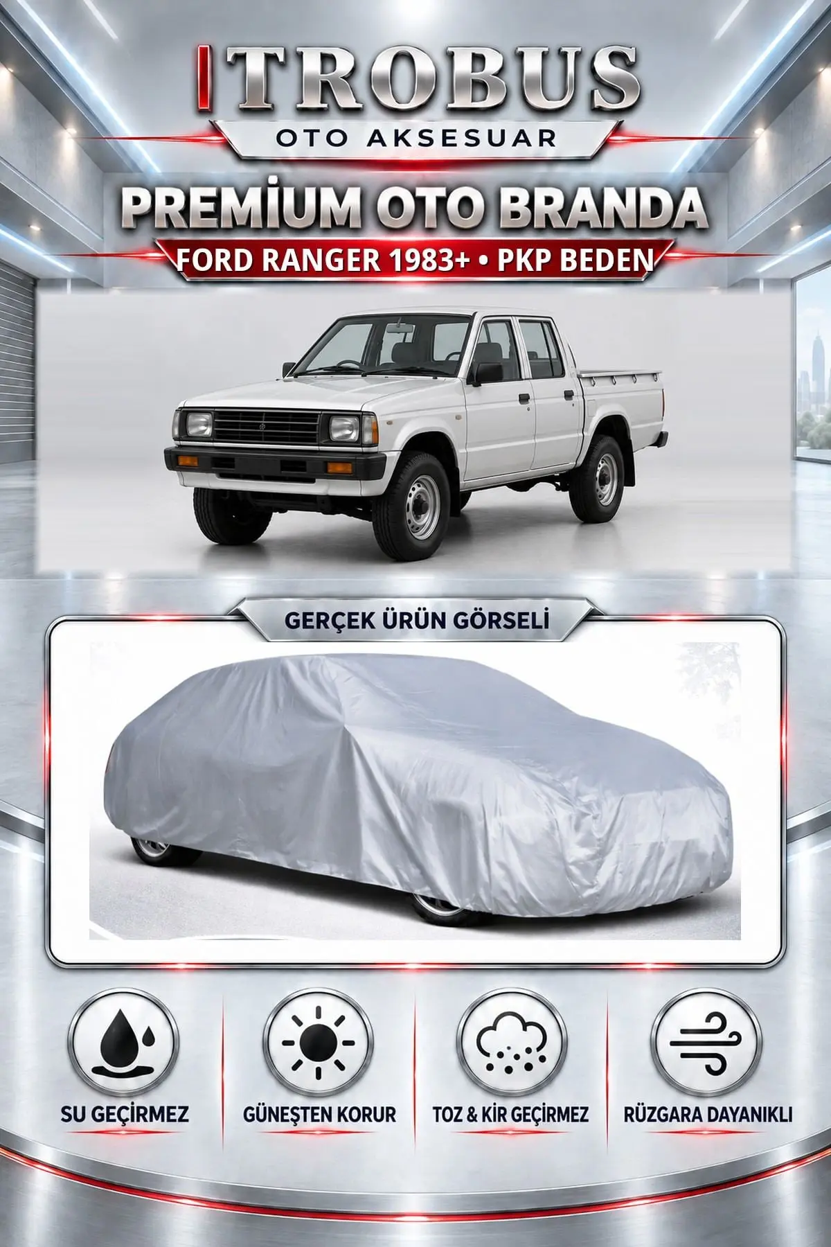 Ford Ranger 1983 ve Sonrası Uyumlu Premium Oto Branda – PKP Beden