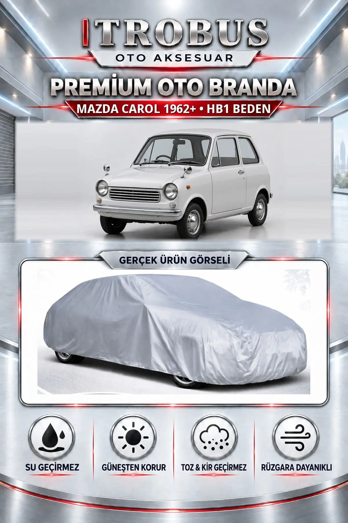 Mazda Carol 1962 ve Sonrası Uyumlu Premium Oto Branda – HB1 Beden