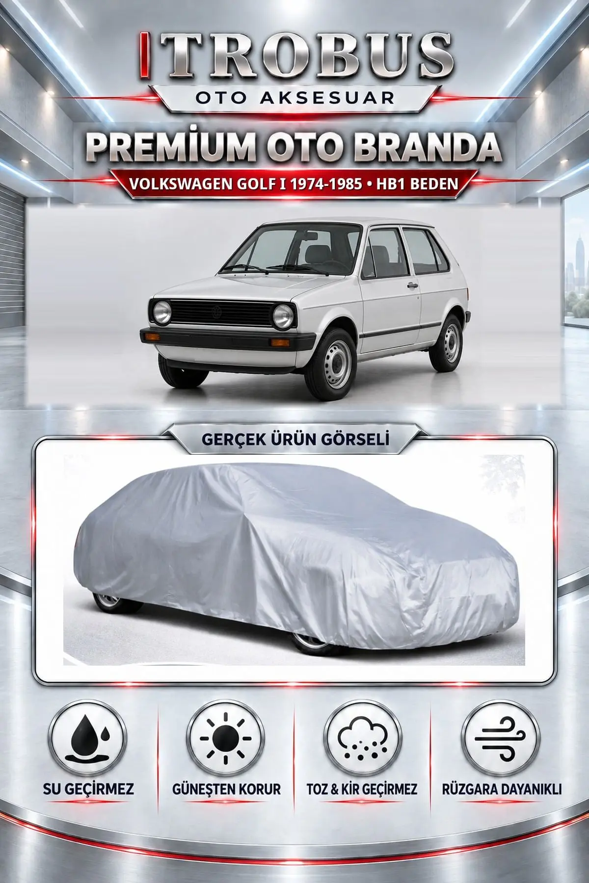 Volkswagen Golf I 1974-1985 Uyumlu Premium Oto Branda – HB1 Beden