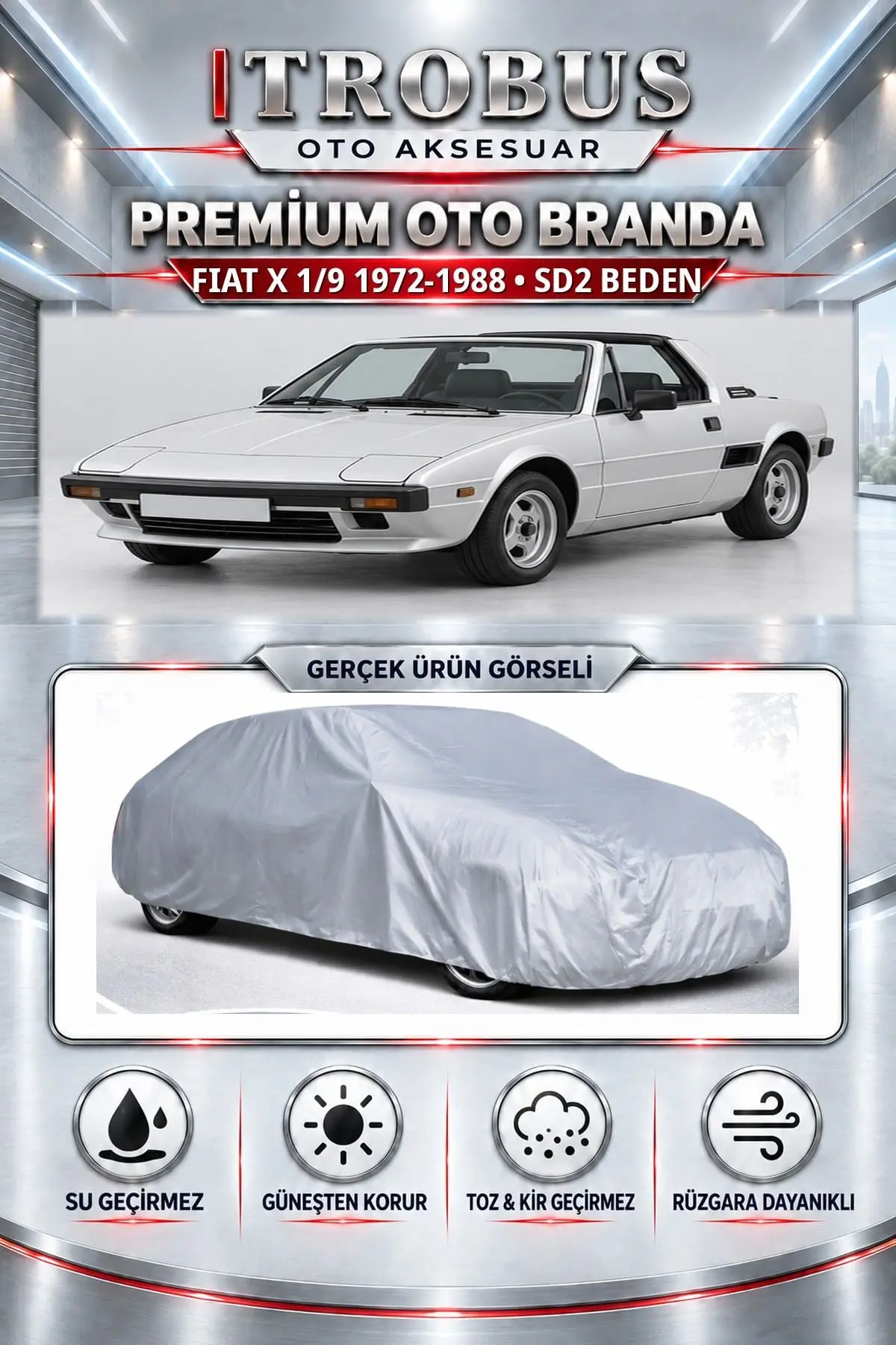 Fiat X 1/9 1972-1988 Uyumlu Premium Oto Branda – SD2 Beden