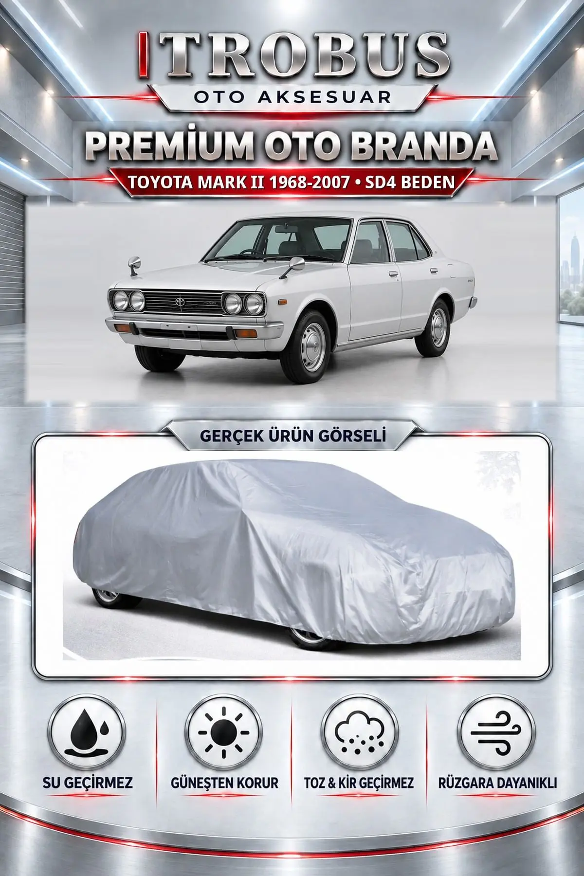 Toyota Mark II 1968-2007 Uyumlu Premium Oto Branda – SD4 Beden